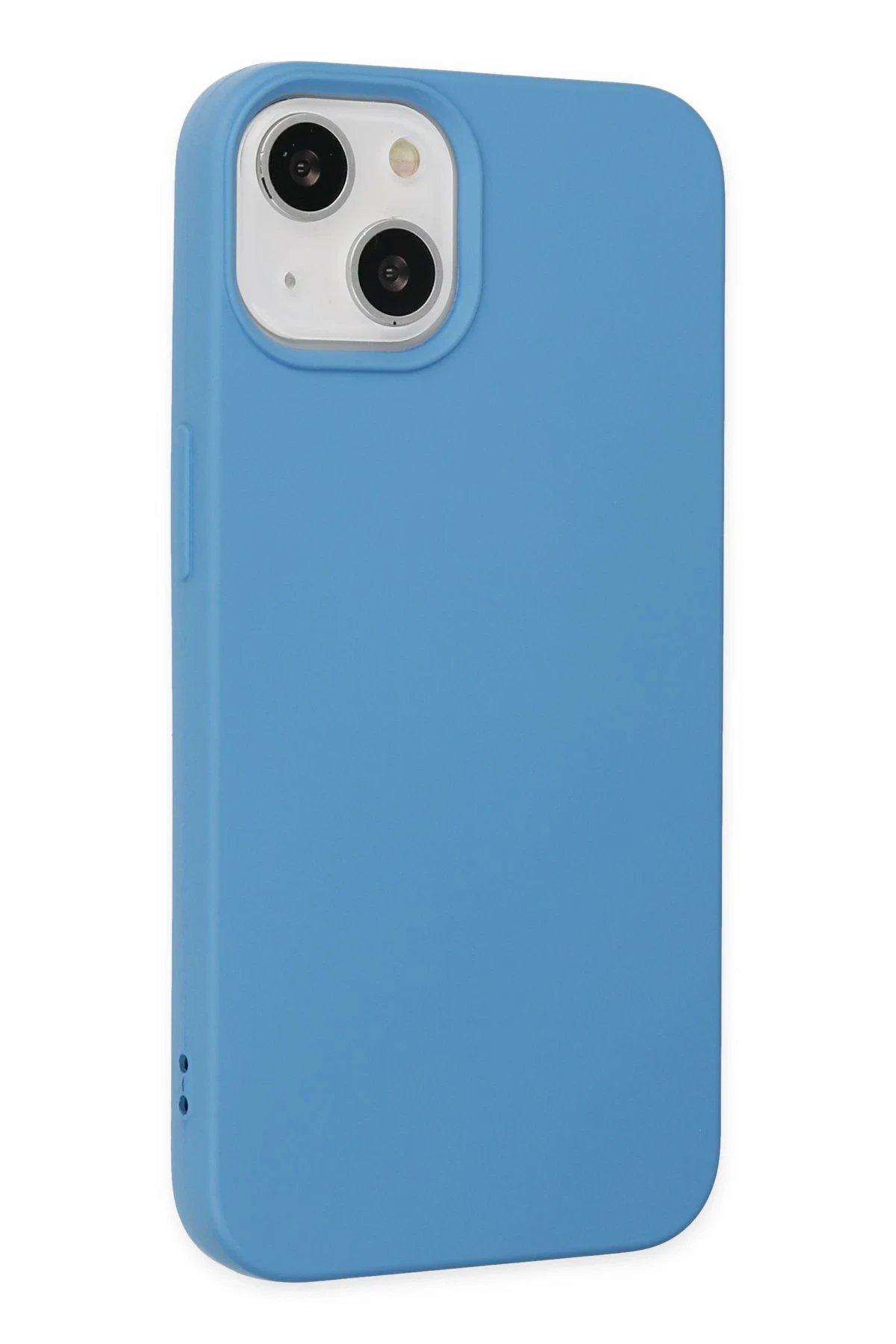 Newface iPhone 15 Pro Kılıf Nano içi Kadife Silikon - Mavi