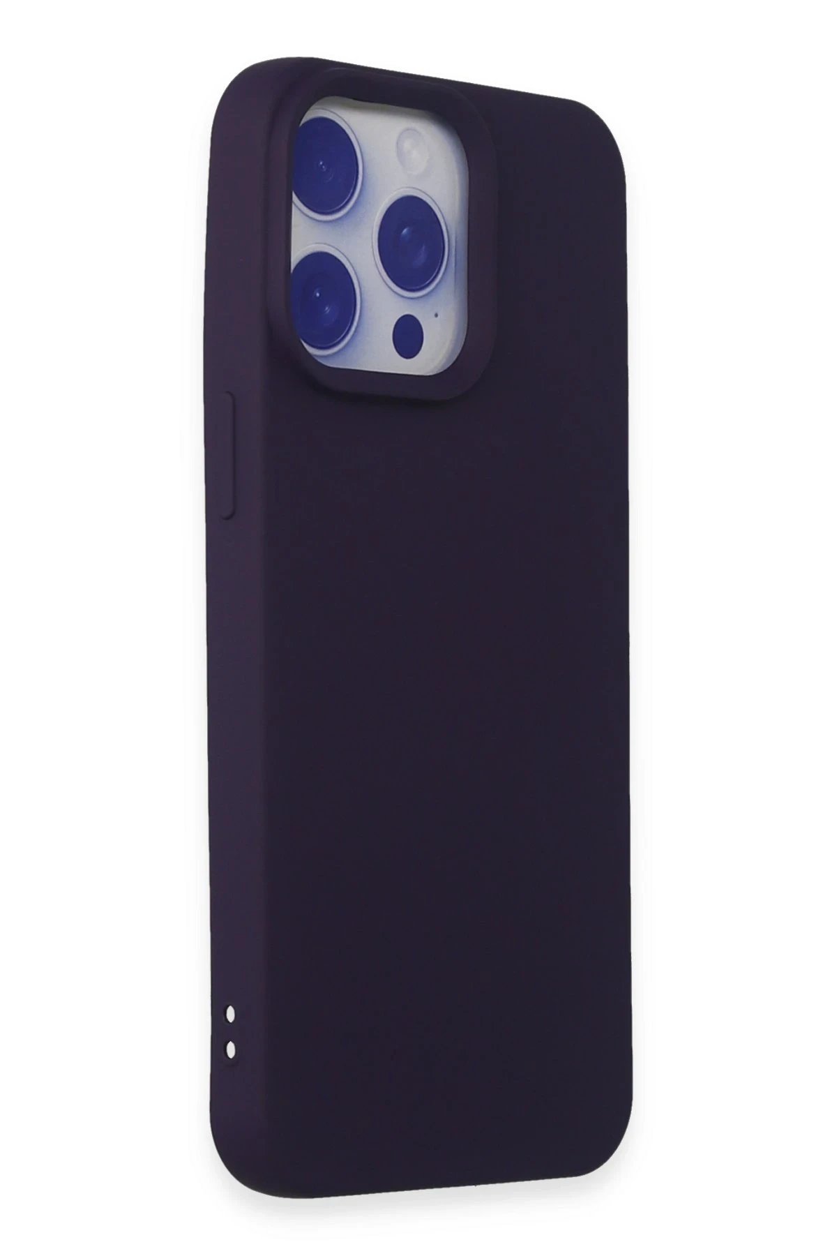 Newface iPhone 15 Pro Max Kılıf Nano içi Kadife Silikon - Mor