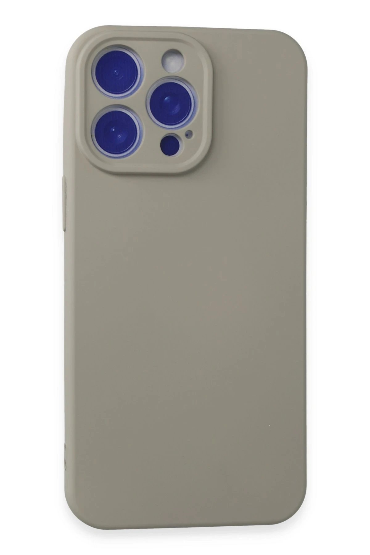 Newface iPhone 15 Pro Max Kılıf Nano içi Kadife Silikon - Titan Gri