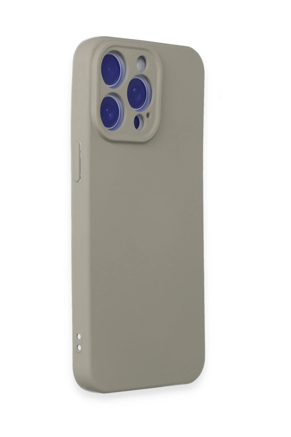 Newface iPhone 15 Pro Max Kılıf Nano içi Kadife Silikon - Titan Gri