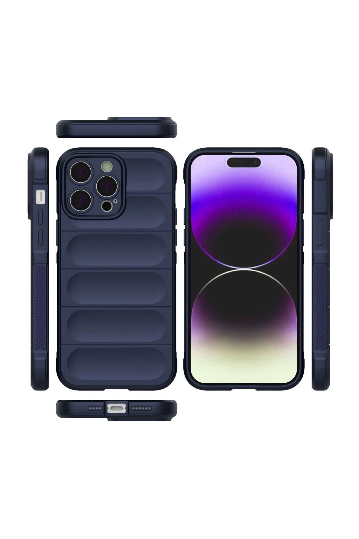 Newface iPhone 15 Pro Kılıf Optimum Silikon - Lacivert