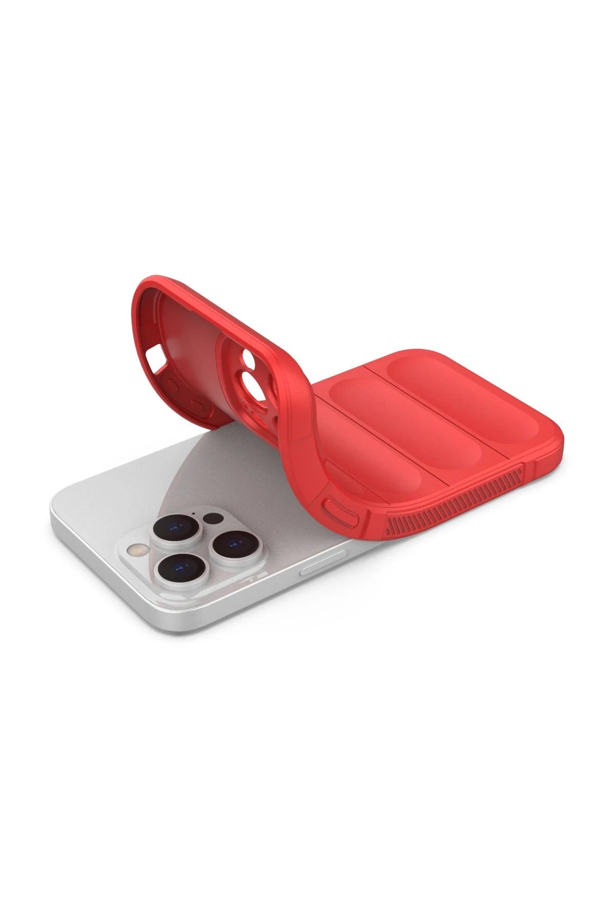 Newface iPhone 15 Pro Max Kılıf Optimum Silikon - Kırmızı