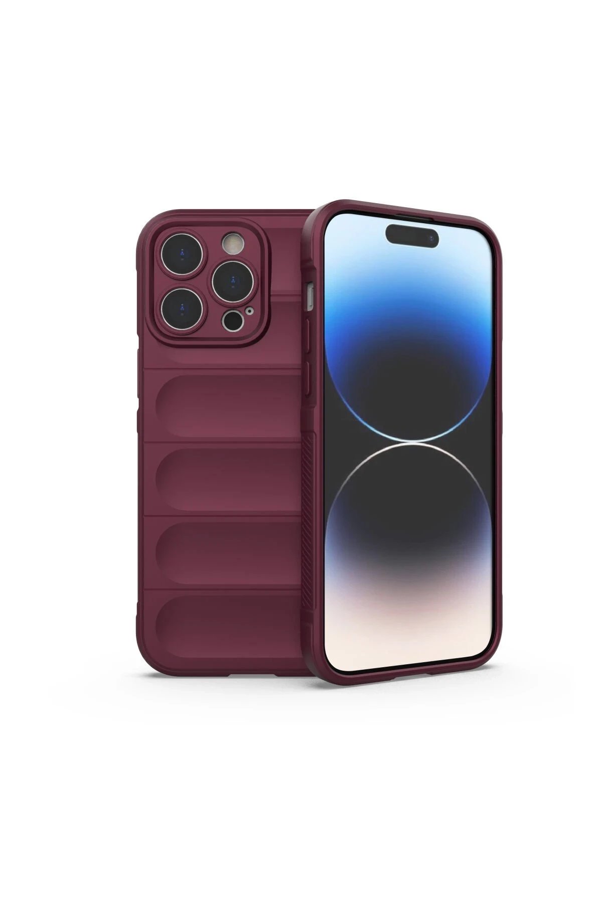 Newface iPhone 15 Pro Max Kılıf Optimum Silikon - Bordo