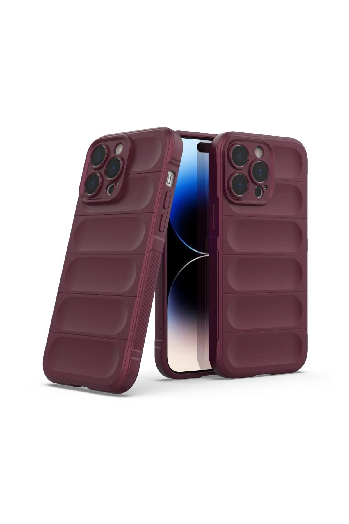 Newface iPhone 15 Pro Max Kılıf Optimum Silikon - Bordo