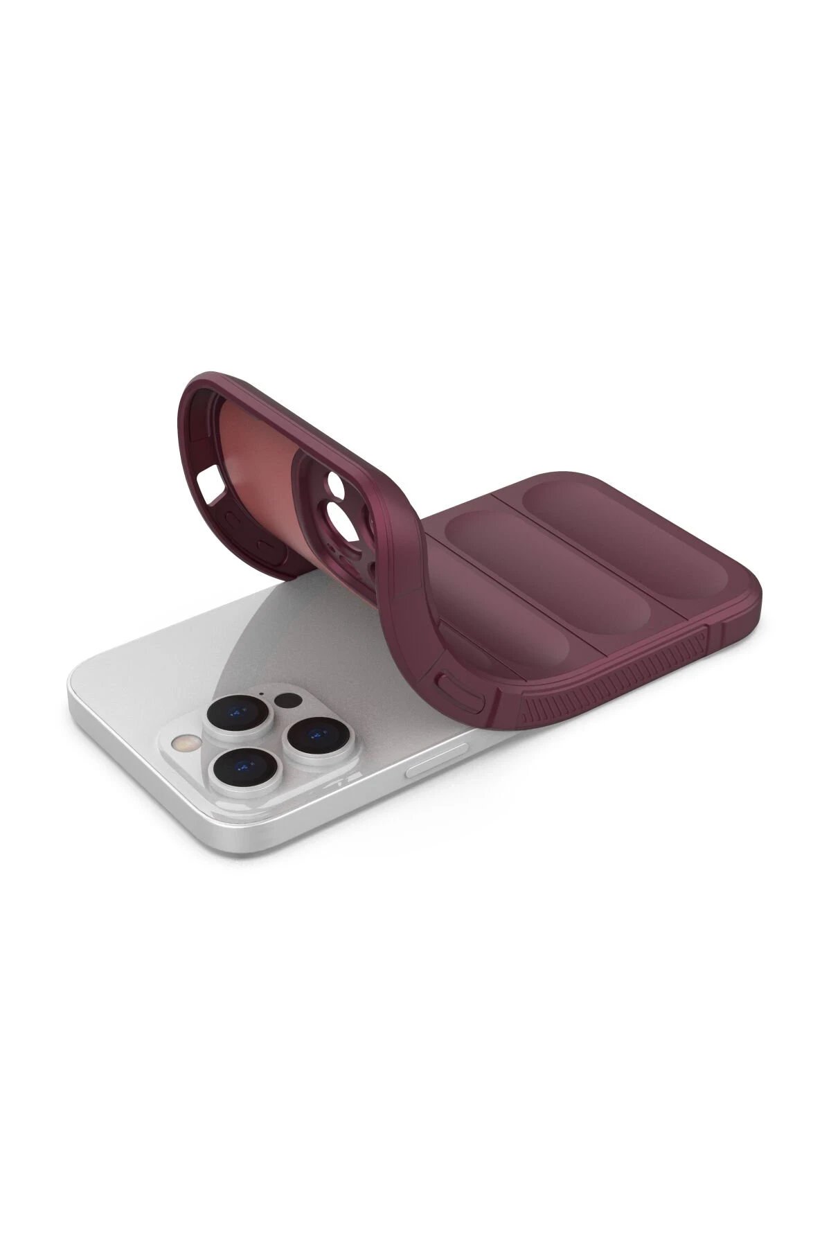 Newface iPhone 15 Pro Max Kılıf Optimum Silikon - Bordo