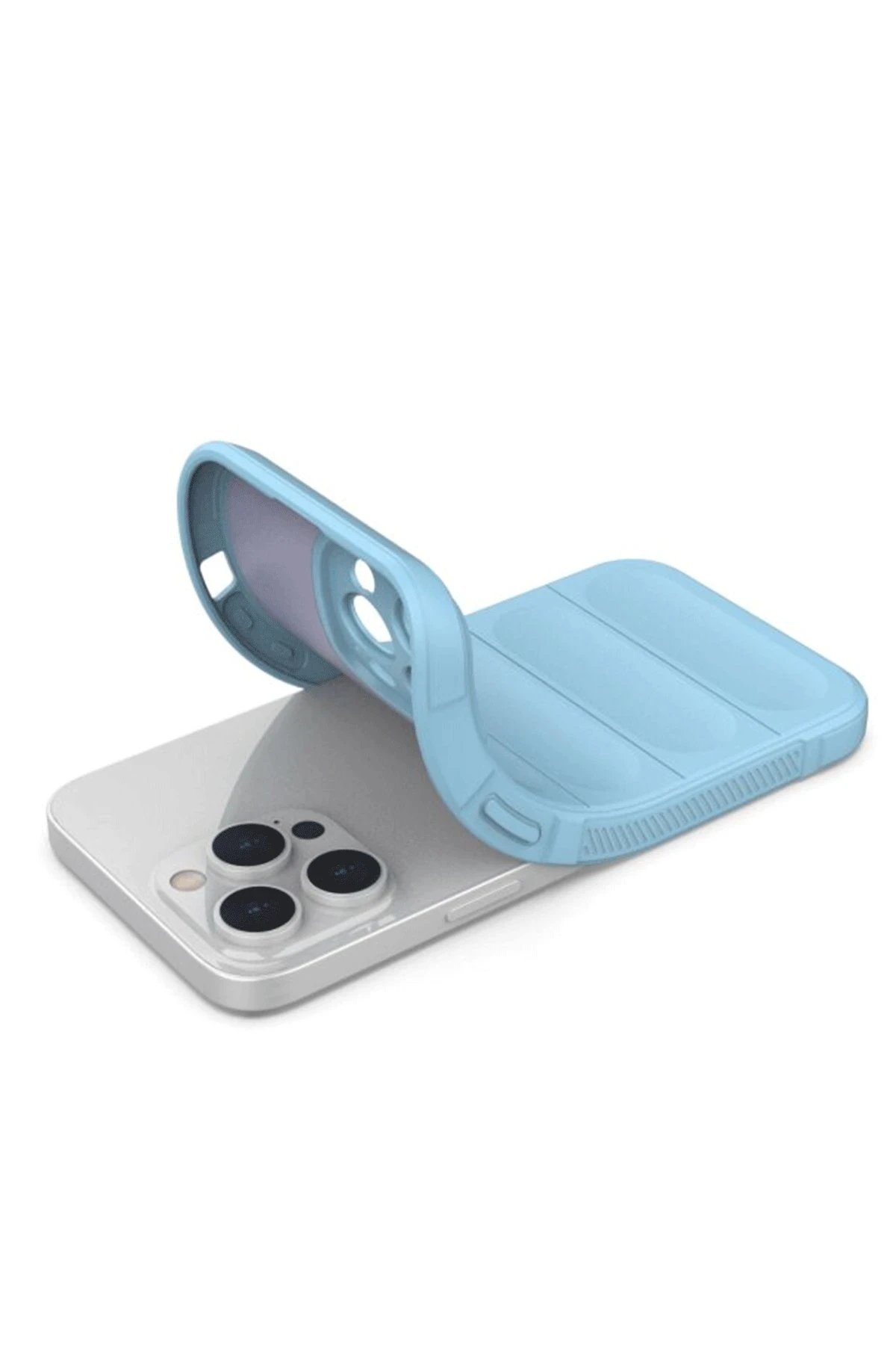 Newface iPhone 15 Pro Max Kılıf Optimum Silikon - Sky Blue