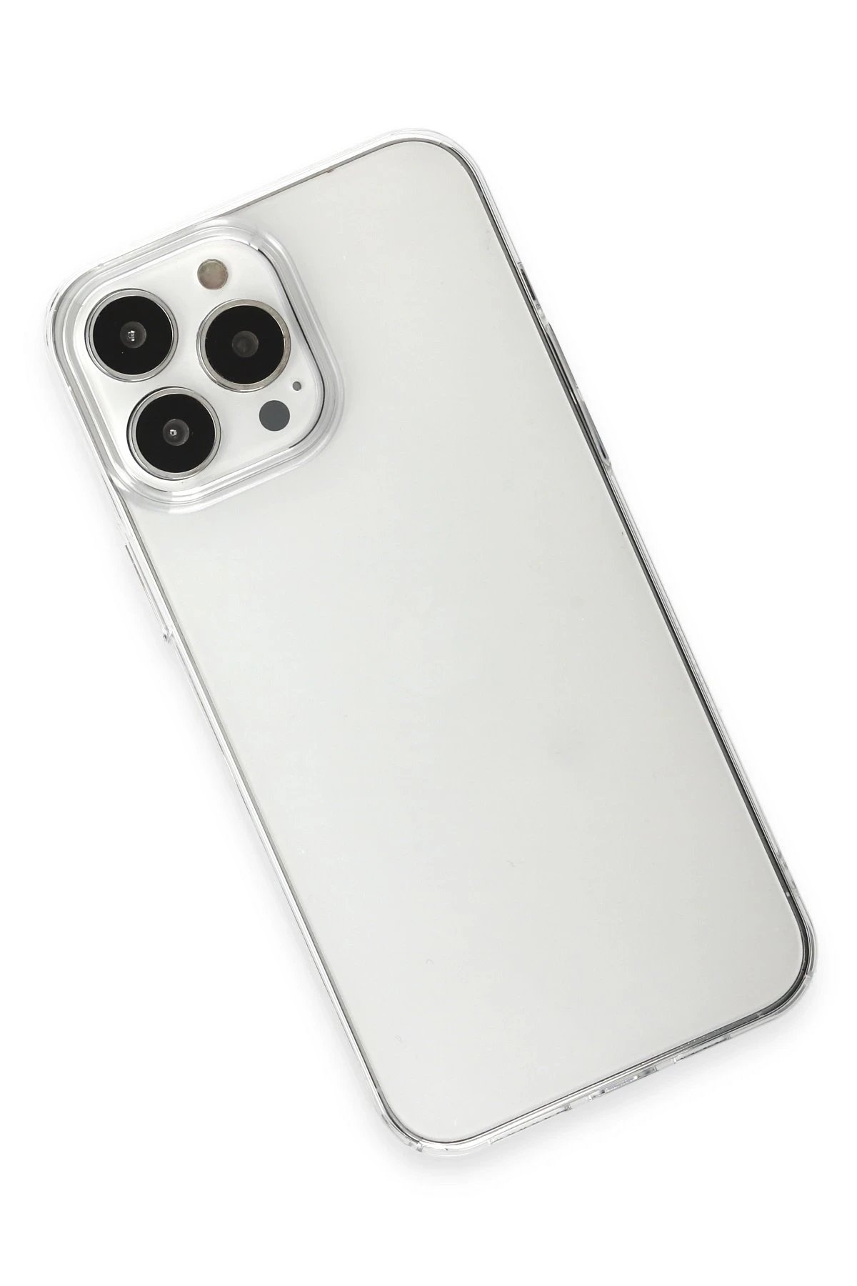 Newface iPhone 15 Pro Max Kılıf Pc Sert Şeffaf Kapak - Şeffaf