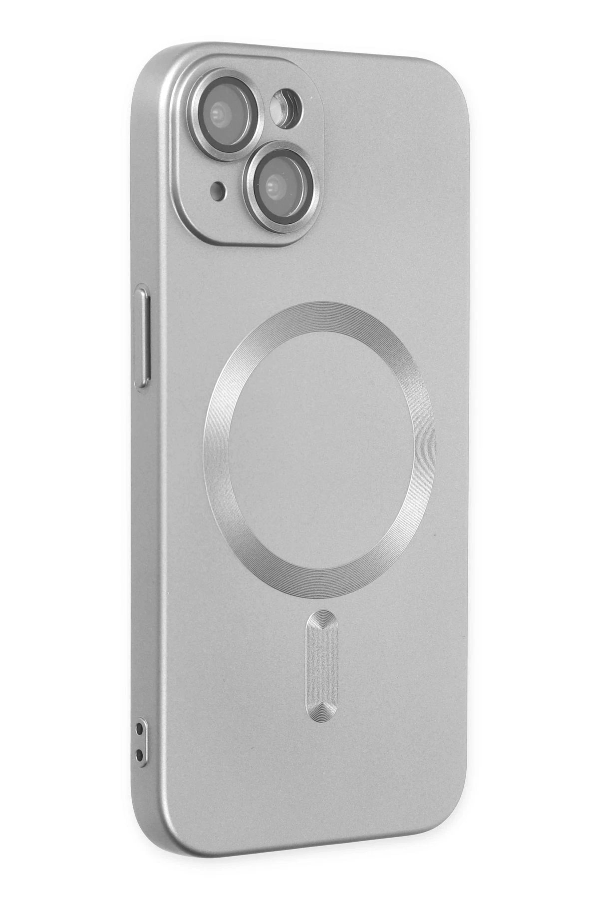 Newface iPhone 14 Plus Kılıf Moshi Lens Magneticsafe Silikon - Gümüş