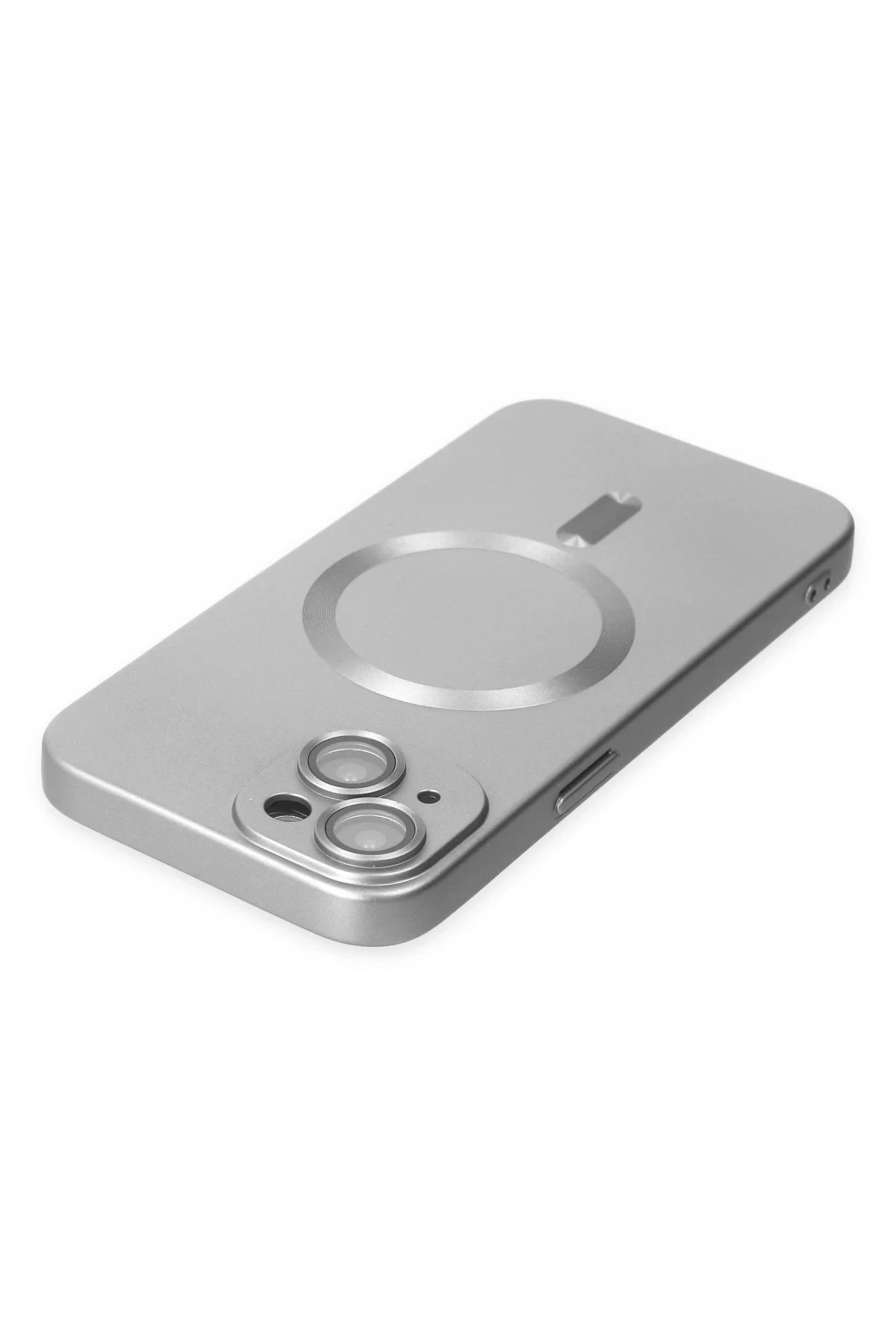 Newface iPhone 14 Plus Kılıf Moshi Lens Magneticsafe Silikon - Gümüş