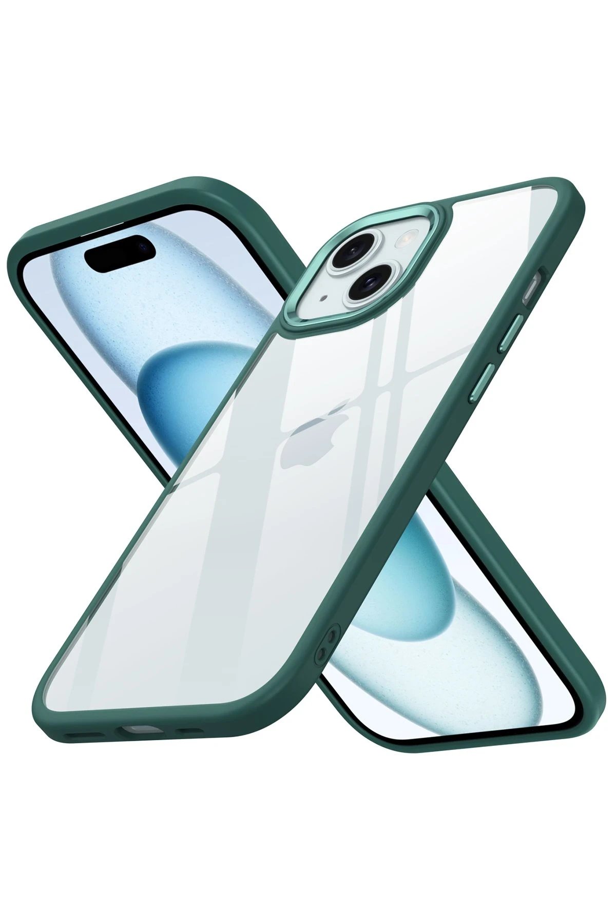 Newface iPhone 15 Kılıf Power Silikon - Koyu Yeşil