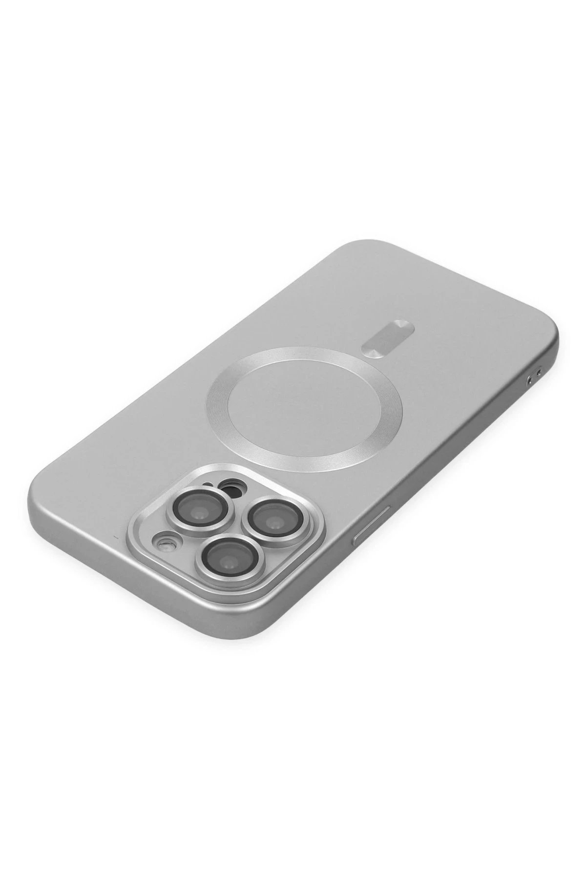 Newface iPhone 14 Pro Kılıf Moshi Lens Magneticsafe Silikon - Gümüş