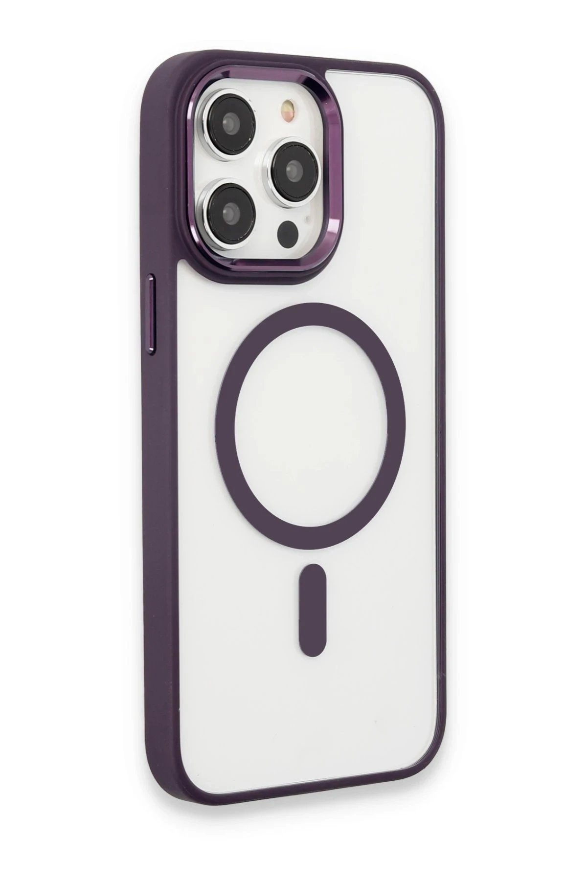 Newface iPhone 15 Pro Max Kılıf Room Magneticsafe Silikon - Derin Mor