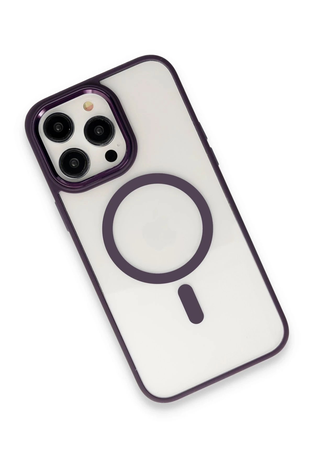 Newface iPhone 15 Pro Max Kılıf Room Magneticsafe Silikon - Derin Mor