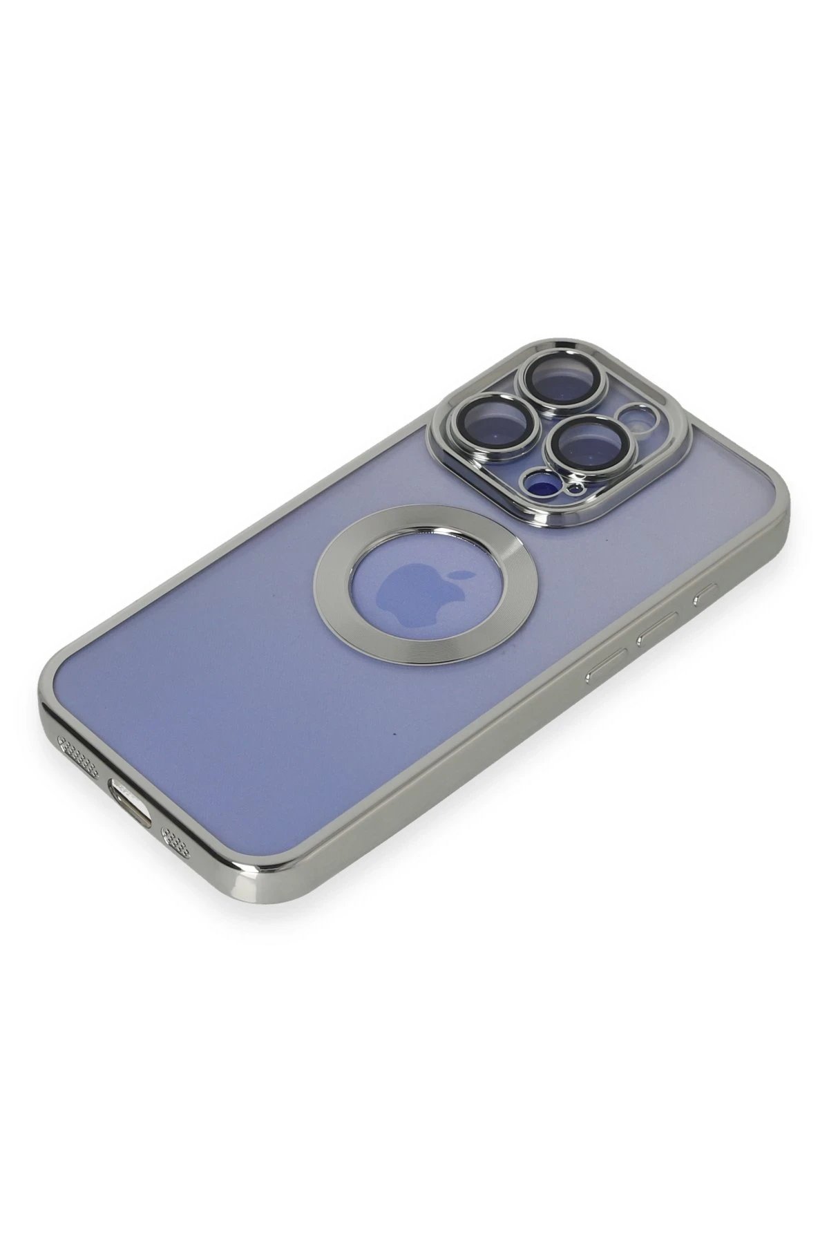 Newface iPhone 15 Pro Kılıf Slot Silikon - Gümüş