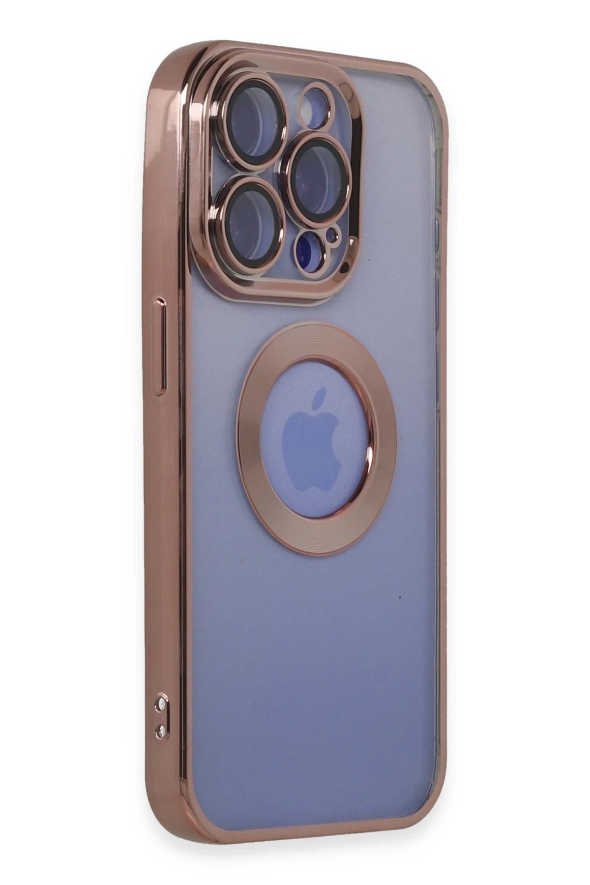 Newface iPhone 15 Pro Kılıf Slot Silikon - Rose Gold