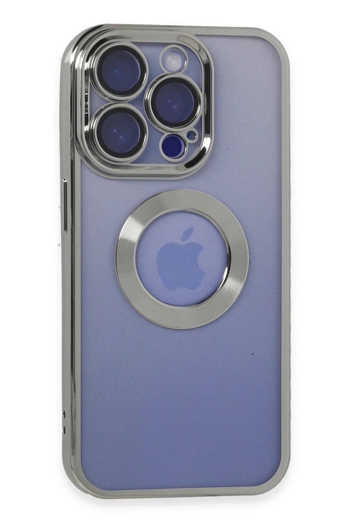 Newface iPhone 15 Pro Max Kılıf Slot Silikon - Gümüş