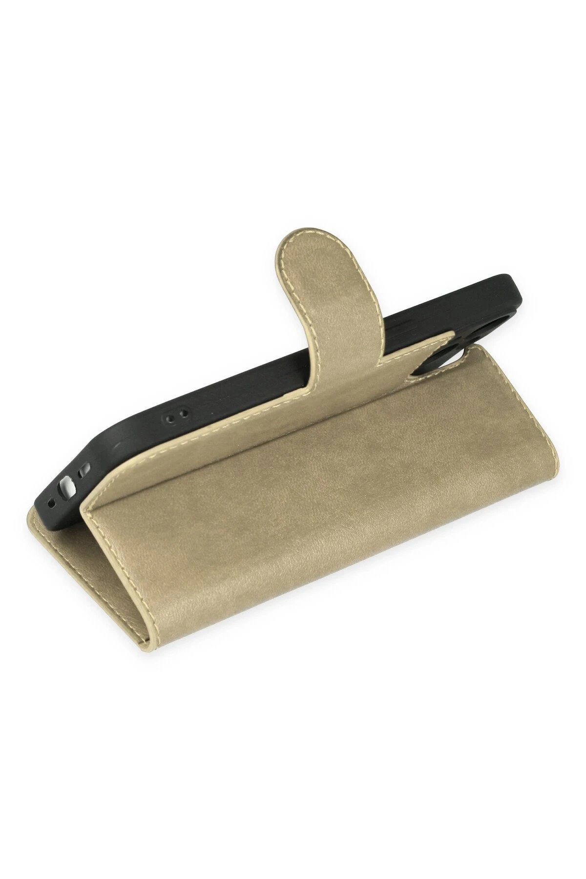 Newface iPhone 14 Kılıf Trend S Plus Kapaklı Kılıf - Gold