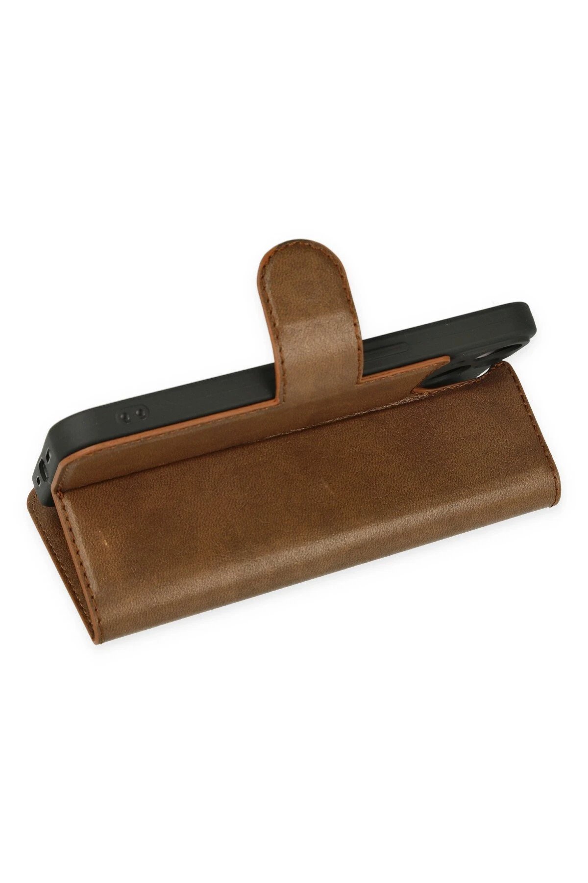 Newface iPhone 14 Plus Kılıf Trend S Plus Kapaklı Kılıf - Taba