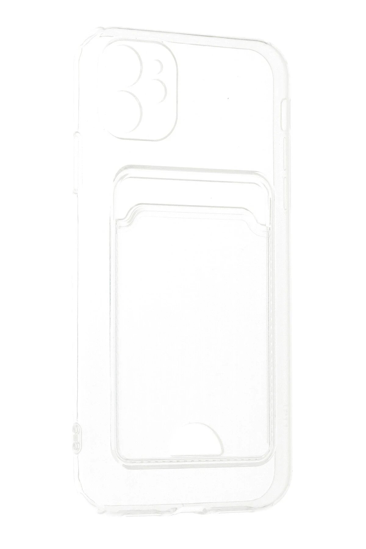 Newface iPhone 11 Kılıf Kart Şeffaf Silikon - Şeffaf