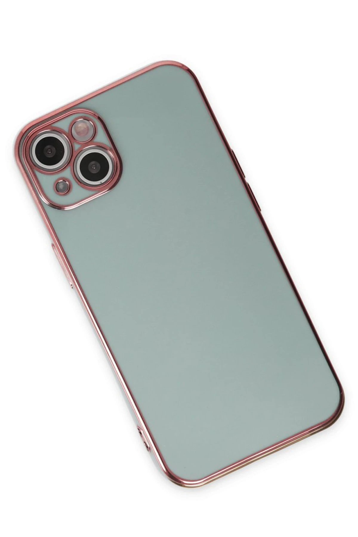 Newface iPhone 15 Kılıf Volet Silikon - Açık Yeşil