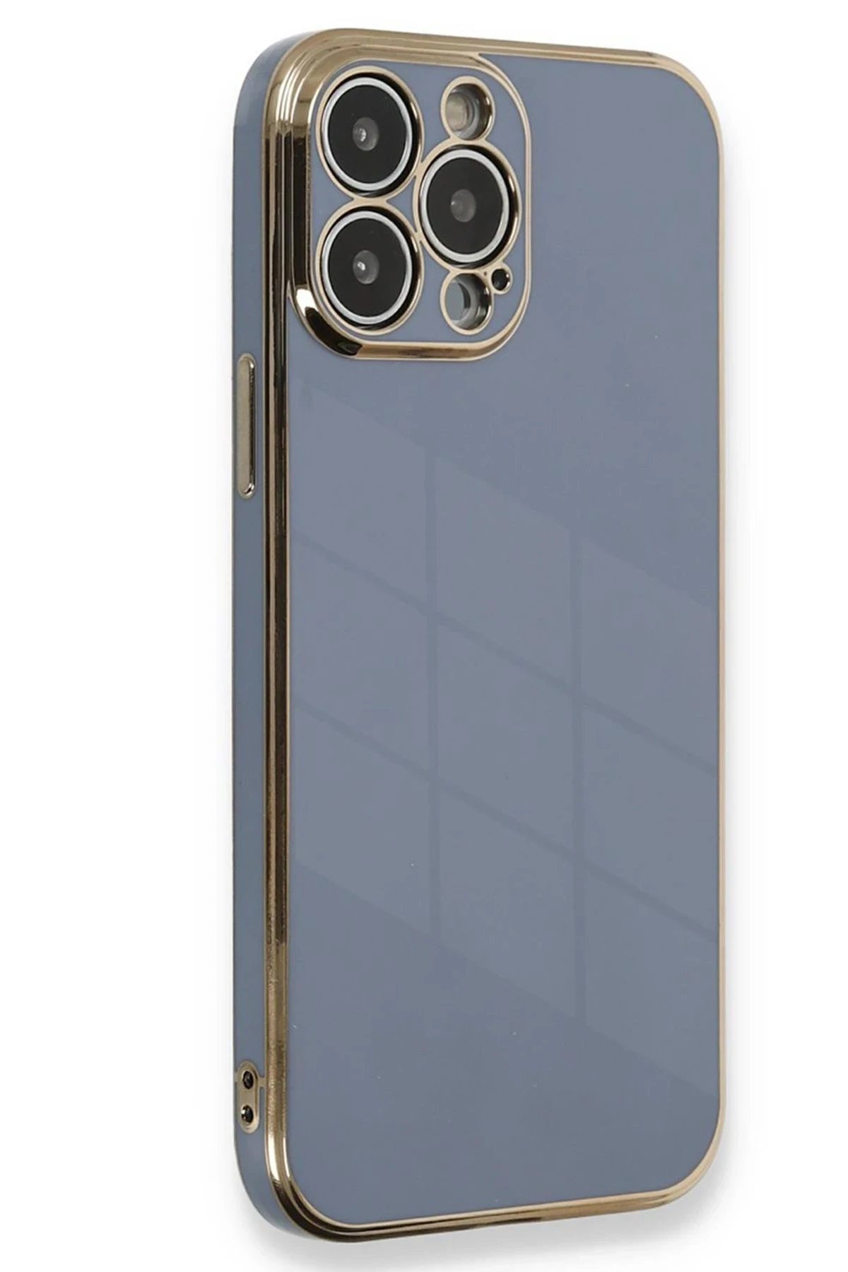 Newface iPhone 15 Pro Kılıf Volet Silikon - Mavi