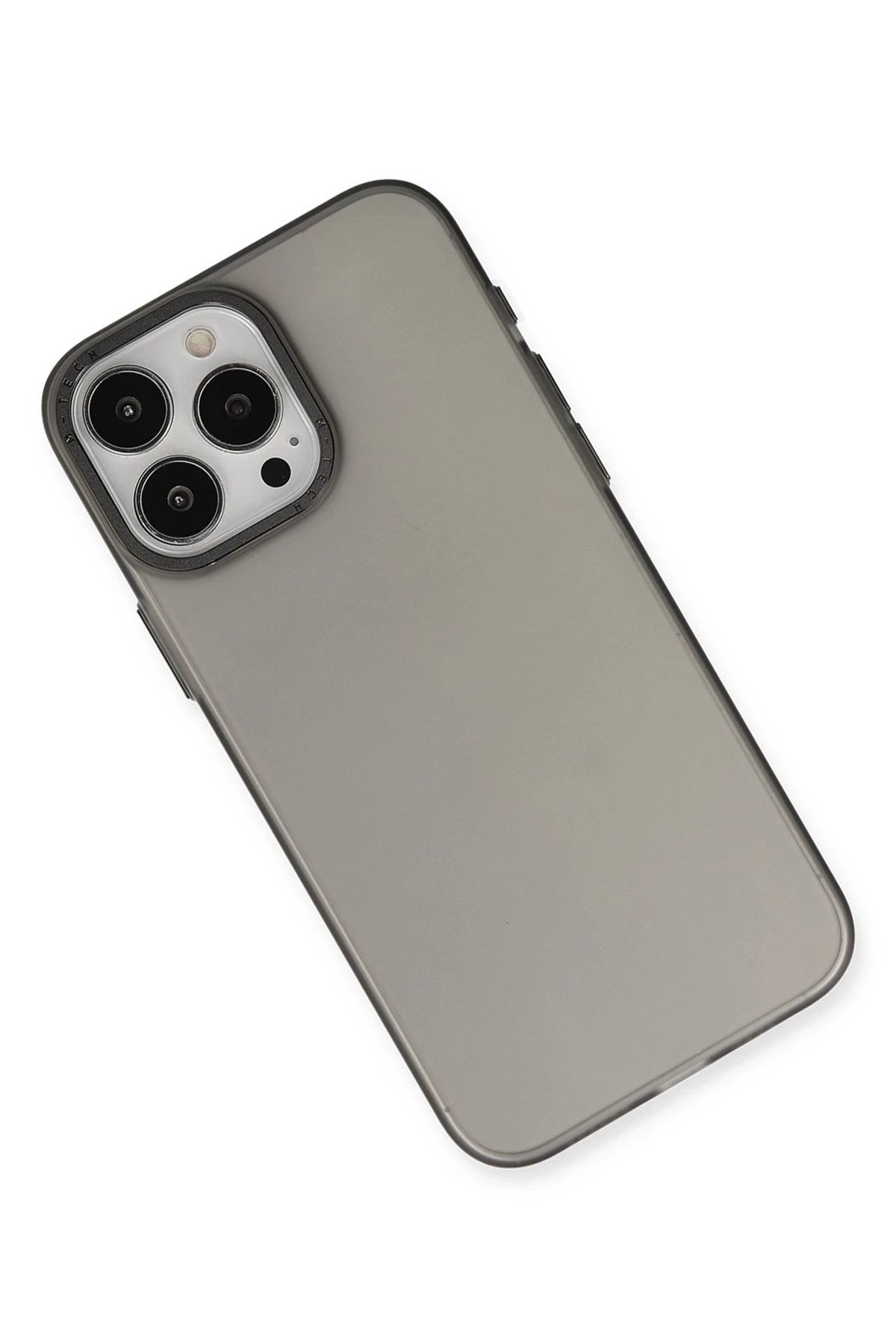 Newface iPhone 15 Pro Kılıf Modos Metal Kapak - Siyah