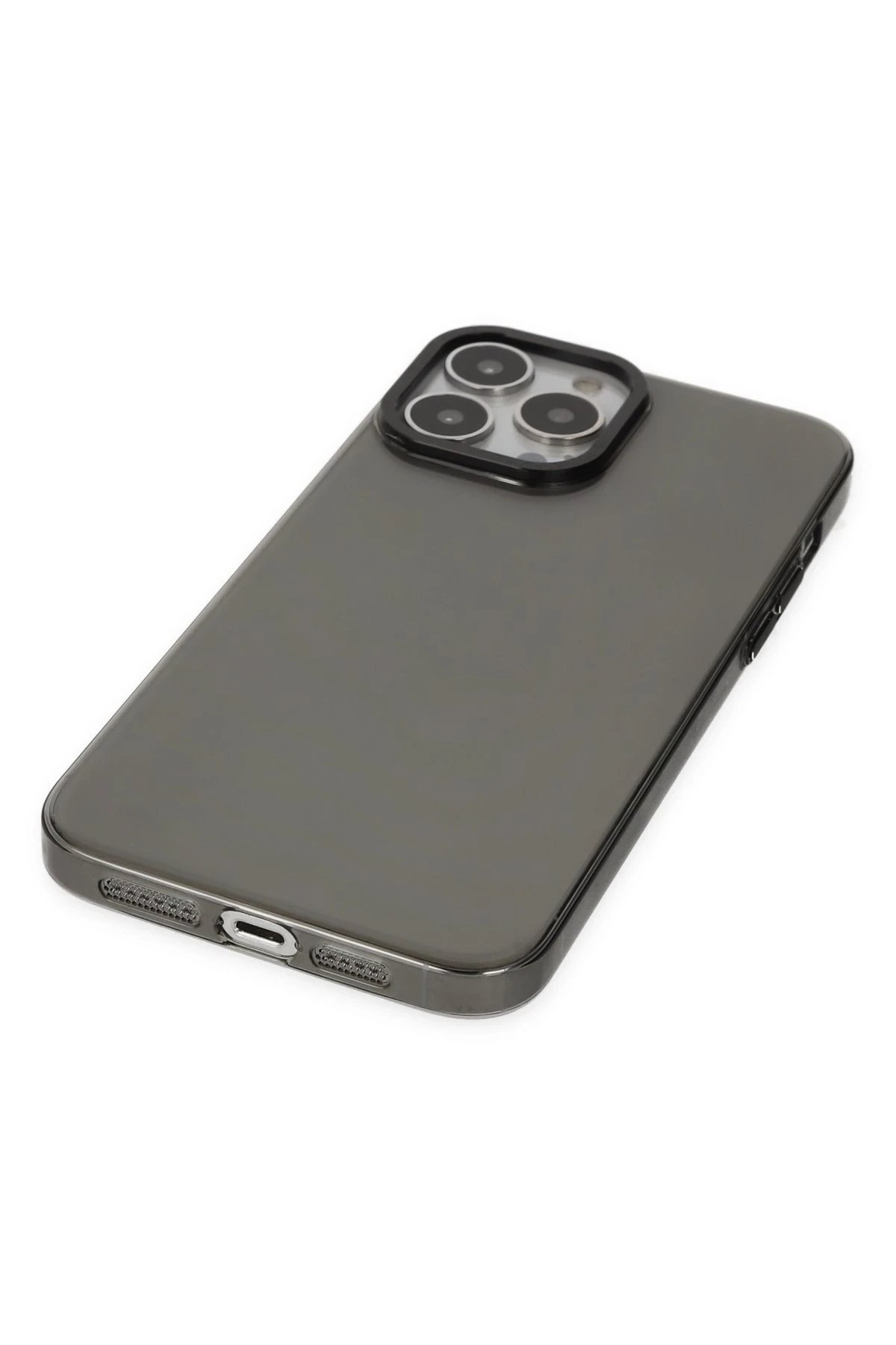 Newface iPhone 14 Pro Kılıf Anka PC Sert Metal Kapak - Siyah