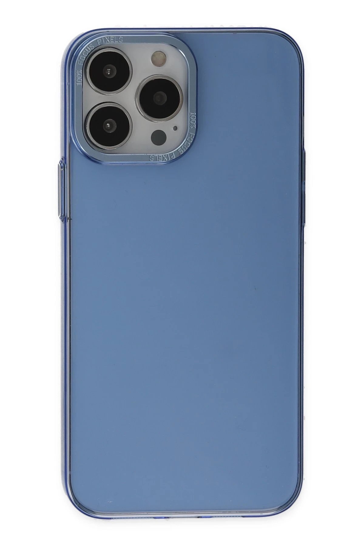 Newface iPhone 14 Pro Kılıf Anka PC Sert Metal Kapak - Mavi