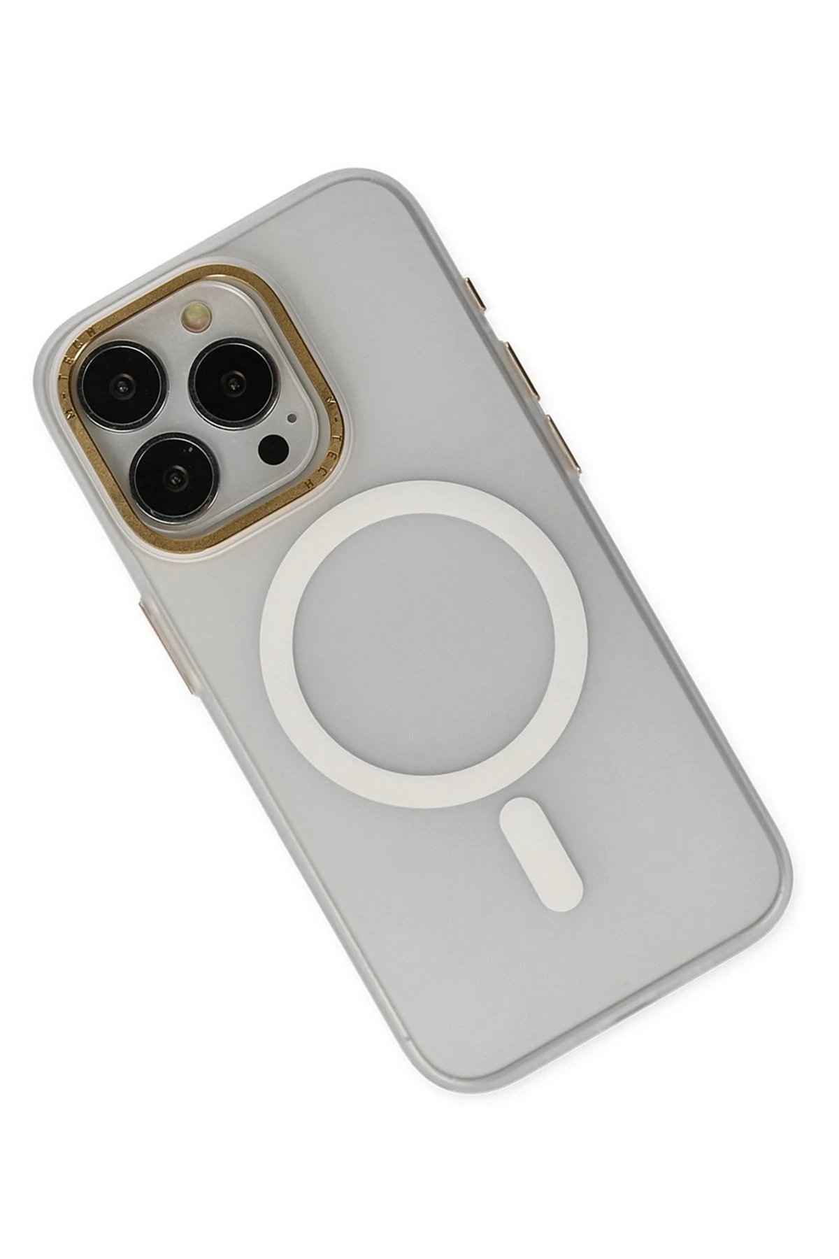 Newface iPhone 15 Pro Kılıf Lodos Magneticsafe Mat Kapak - Şeffaf