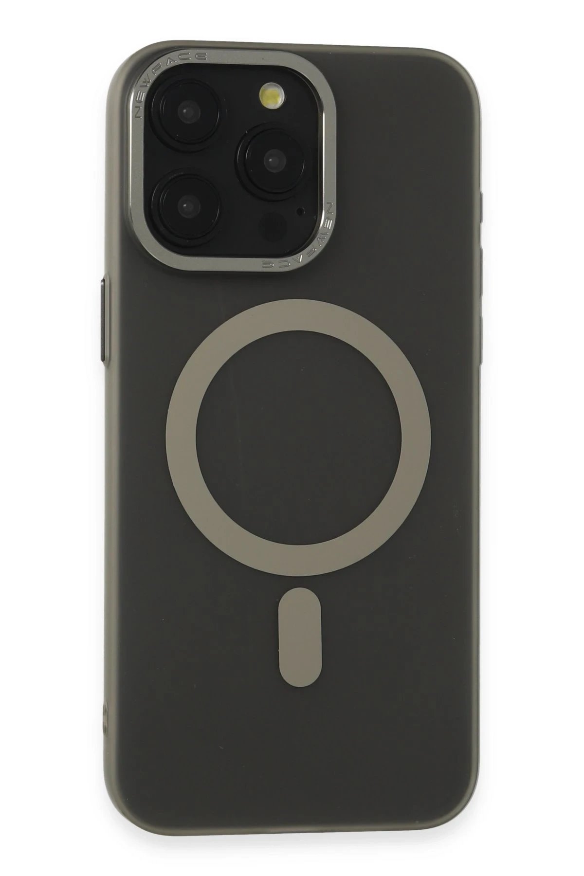 Newface iPhone 15 Pro Kılıf Lodos Magneticsafe Mat Kapak - Titan Gri