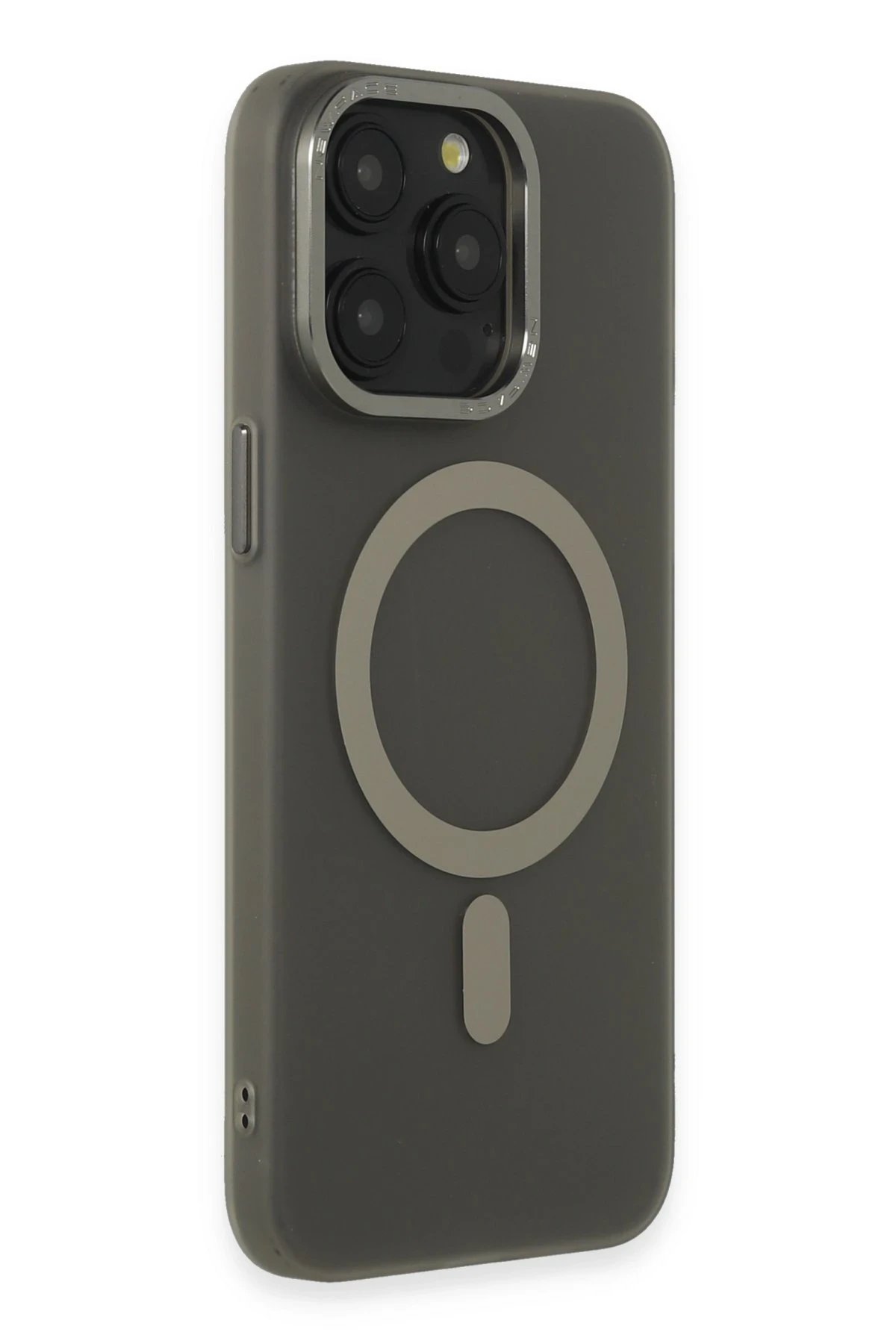 Newface iPhone 15 Pro Kılıf Lodos Magneticsafe Mat Kapak - Titan Gri