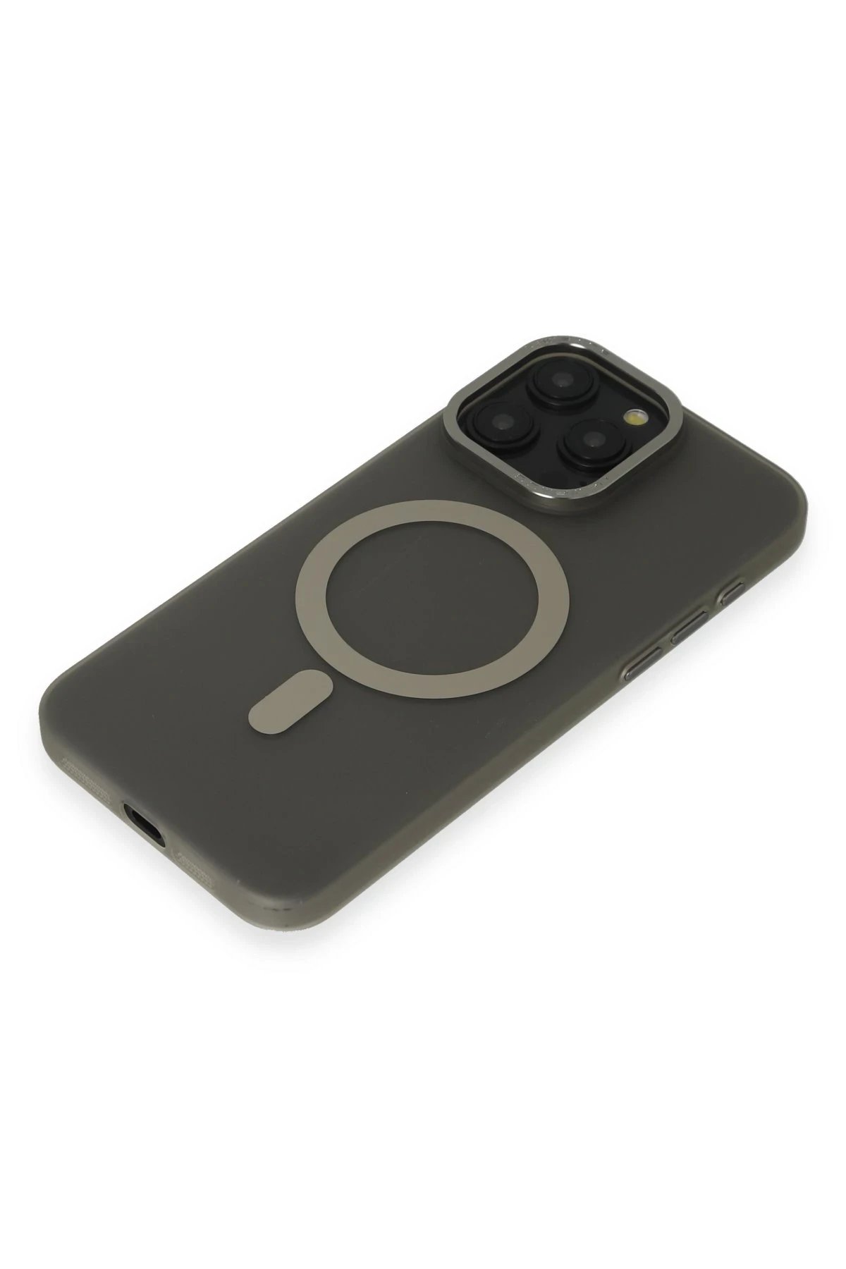 Newface iPhone 15 Pro Kılıf Lodos Magneticsafe Mat Kapak - Titan Gri