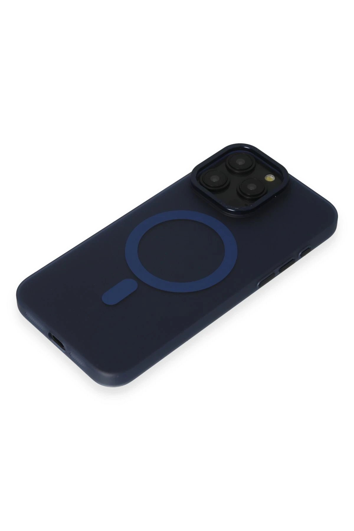 Newface iPhone 15 Pro Kılıf Lodos Magneticsafe Mat Kapak - Mavi