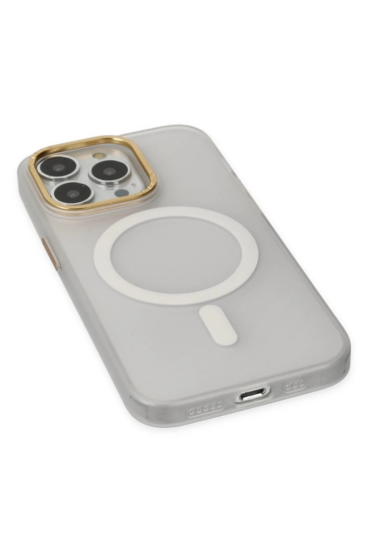 Newface iPhone 15 Pro Max Kılıf Lodos Magneticsafe Mat Kapak - Şeffaf