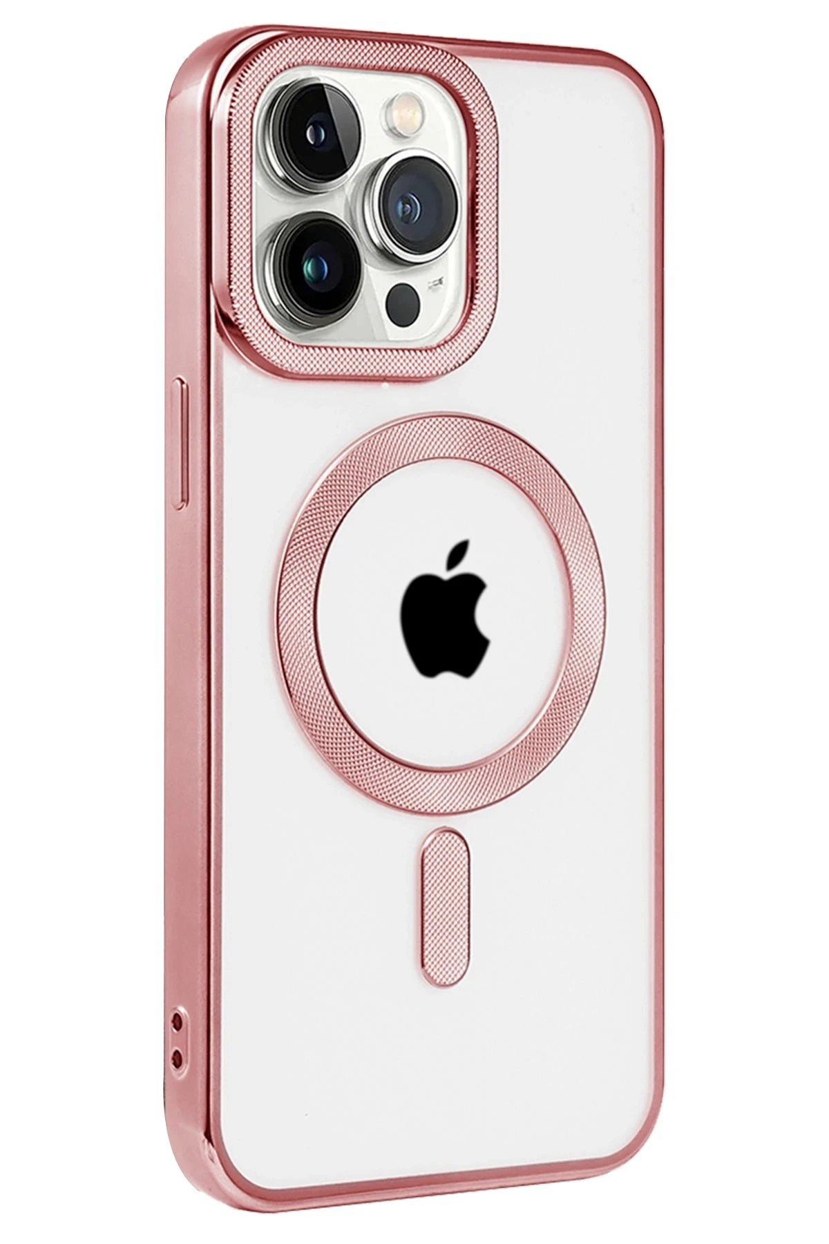 Newface iPhone 14 Pro Max Kılıf Kronos Magsafe Kapak - Rose Gold