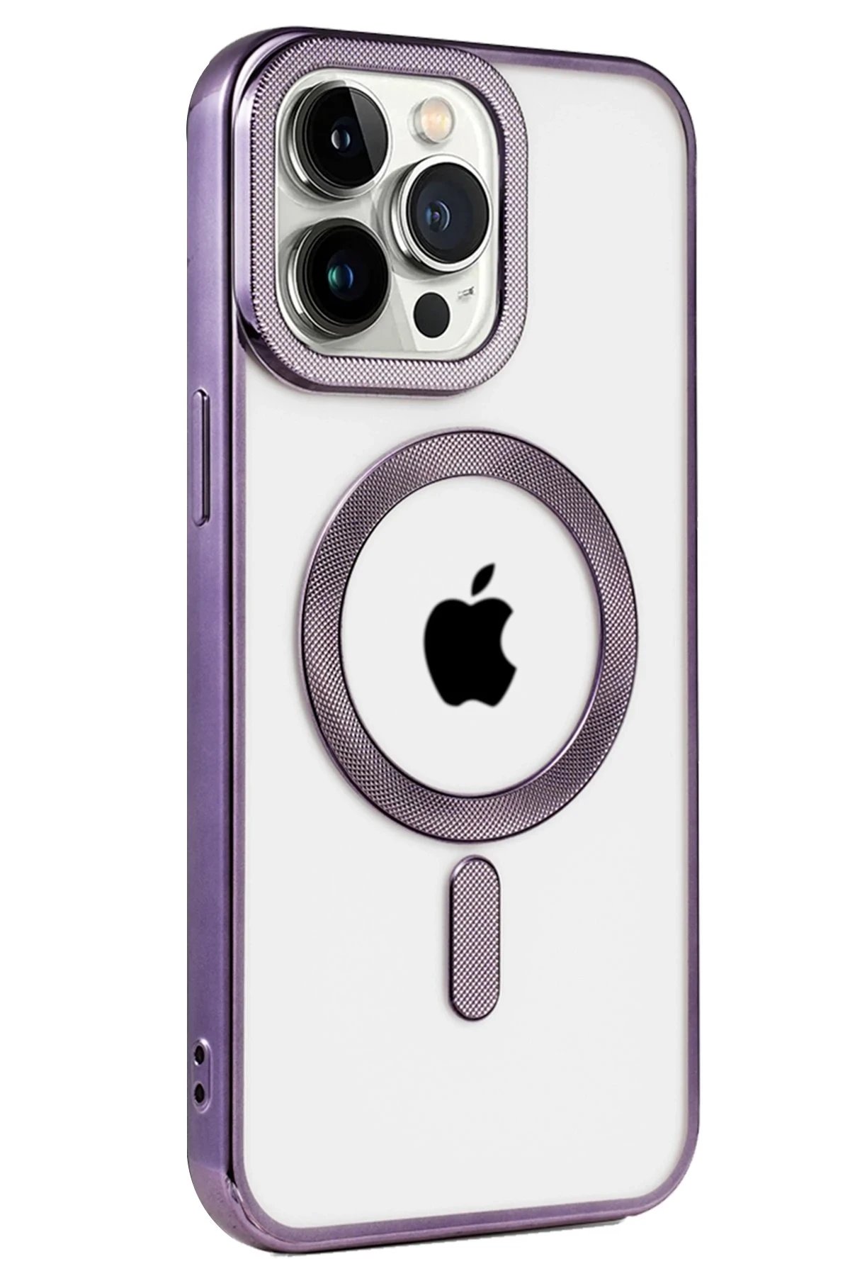 Newface iPhone 14 Pro Max Kılıf Kronos Magsafe Kapak - Derin Mor