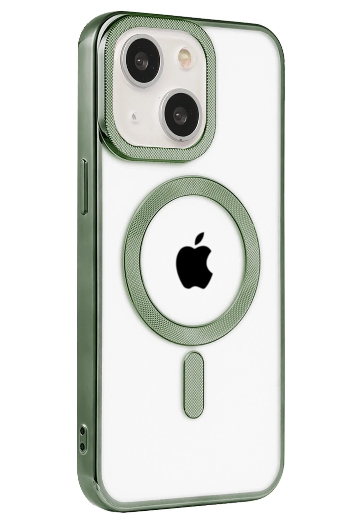 Newface iPhone 15 Kılıf Kronos Magsafe Kapak - Açık Yeşil