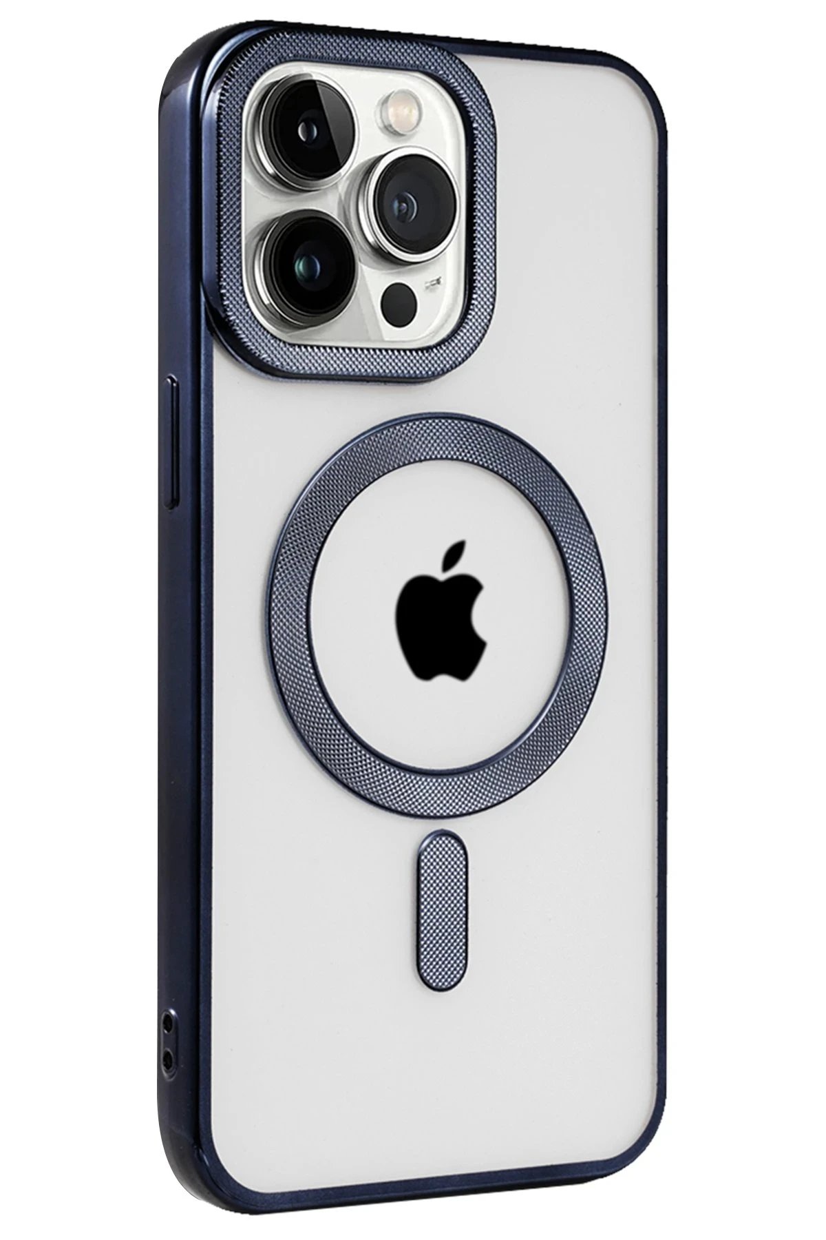 Newface iPhone 15 Pro Max Kılıf Kronos Magsafe Kapak - Lacivert