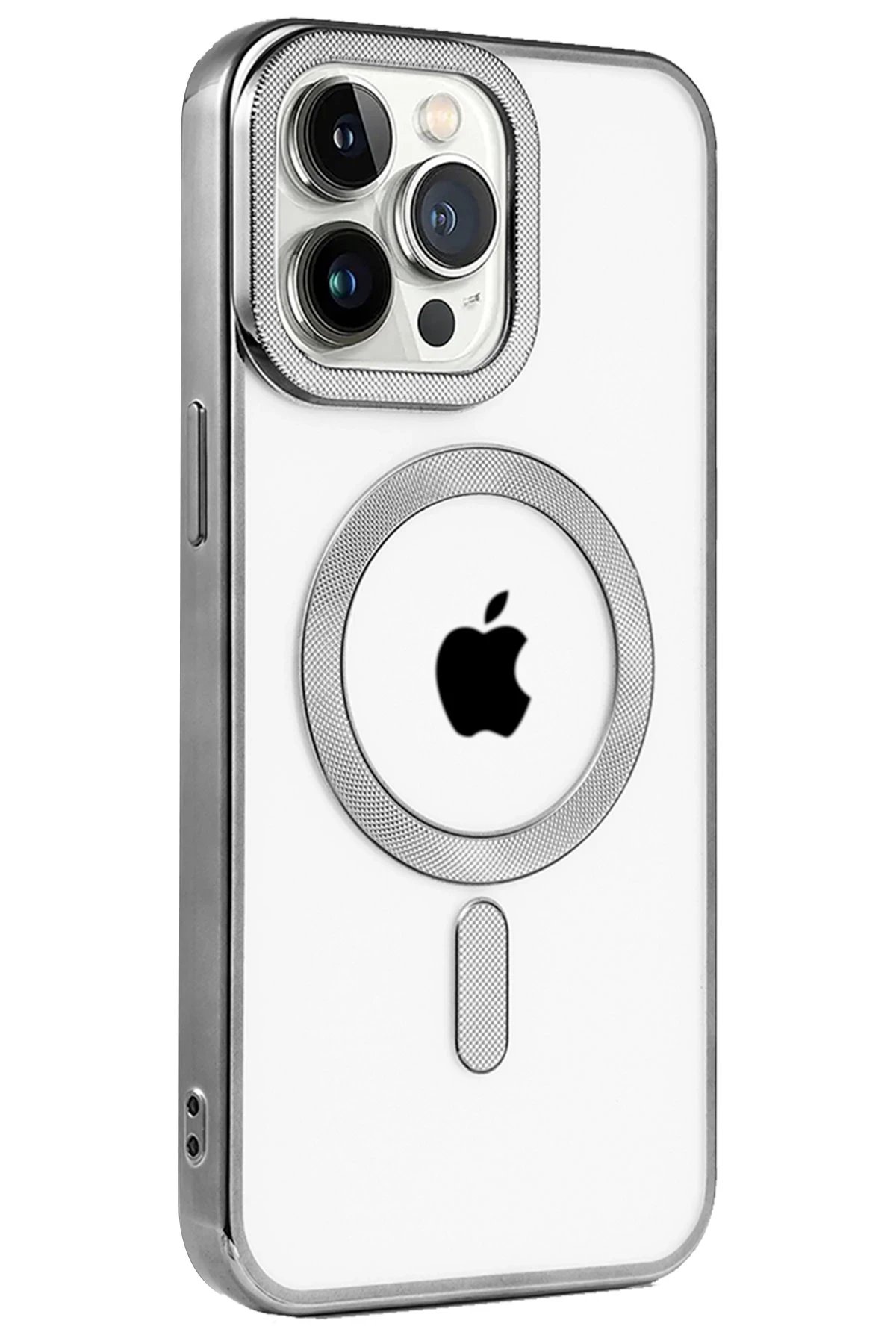 Newface iPhone 15 Pro Max Kılıf Kronos Magsafe Kapak - Titanyum Gri