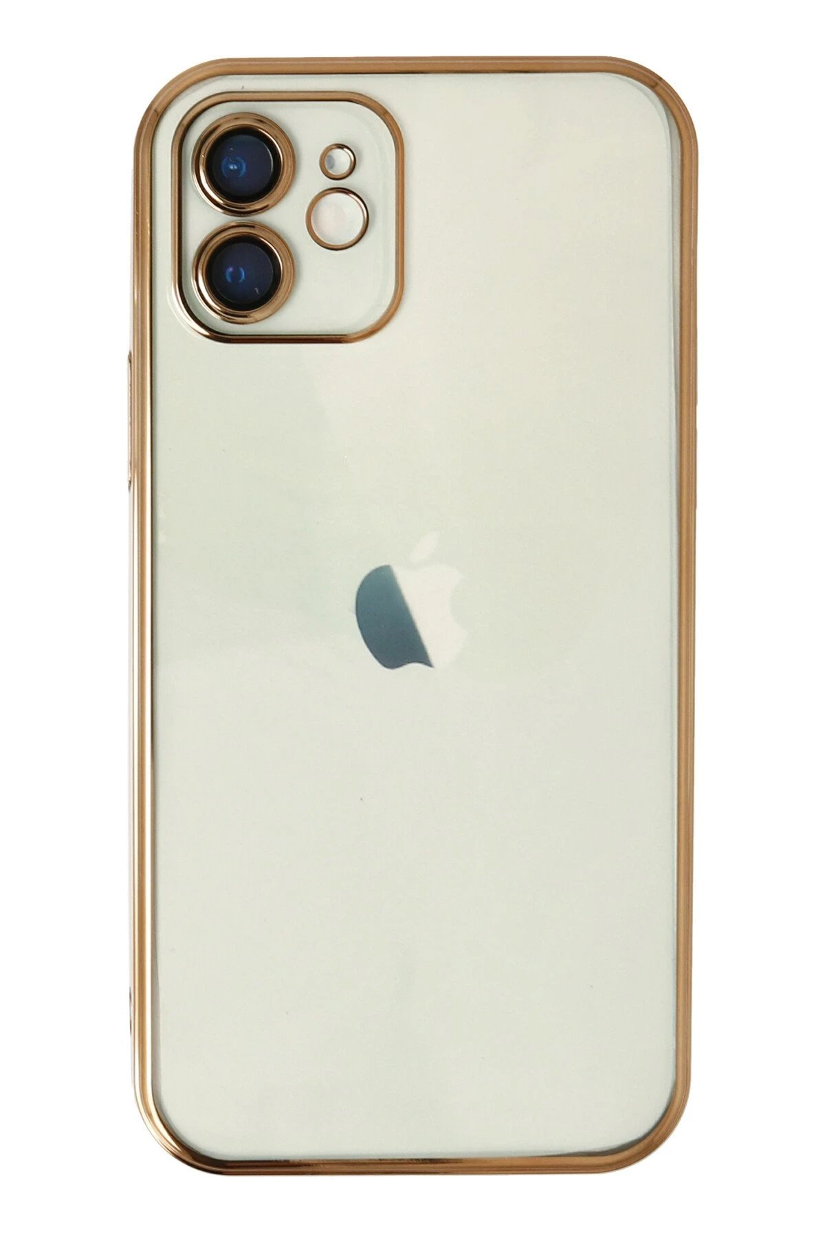 Newface iPhone 11 Kılıf Razer Lensli Silikon - Gold