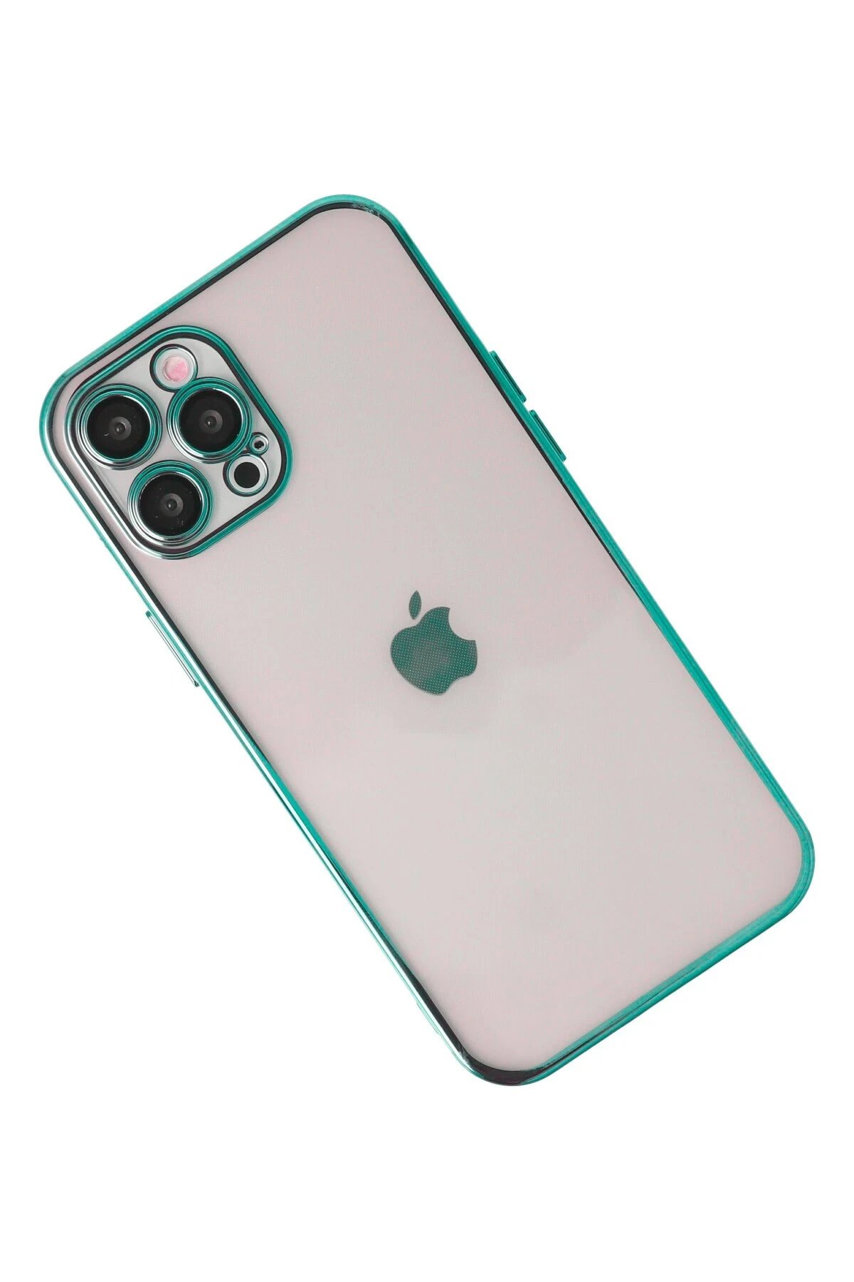 Newface iPhone 12 Pro Kılıf Razer Lensli Silikon - Yeşil