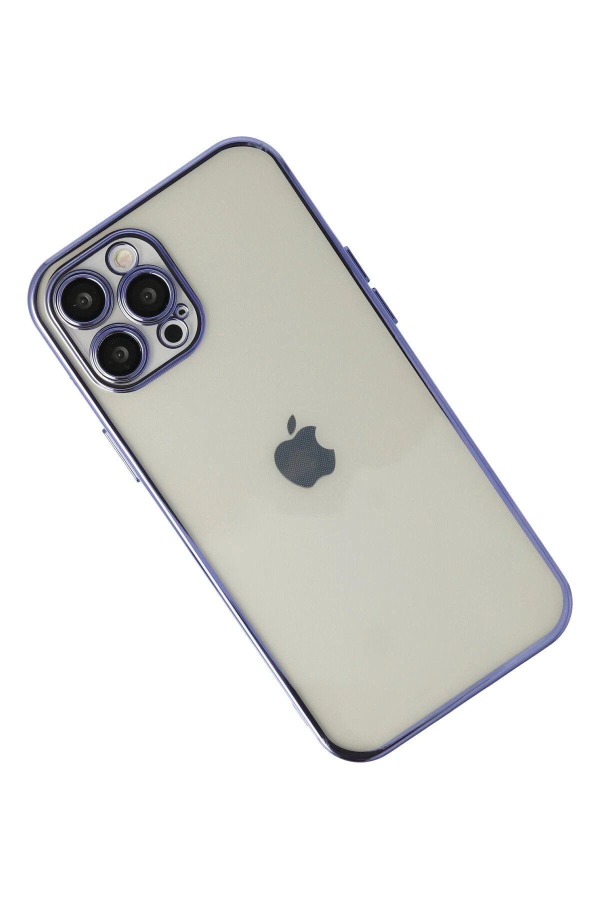 Newface iPhone 12 Pro Max Kılıf Razer Lensli Silikon - Mor