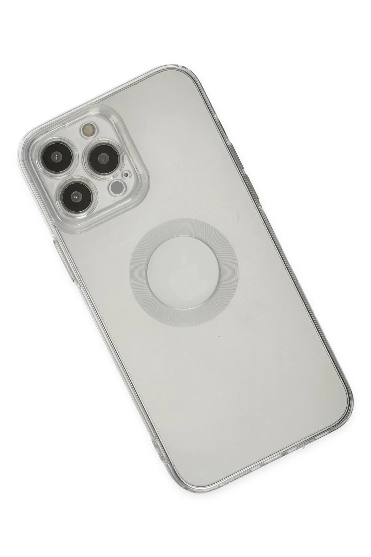 Newface iPhone 14 Pro Max Kılıf Santa Lens Silikon - Şeffaf