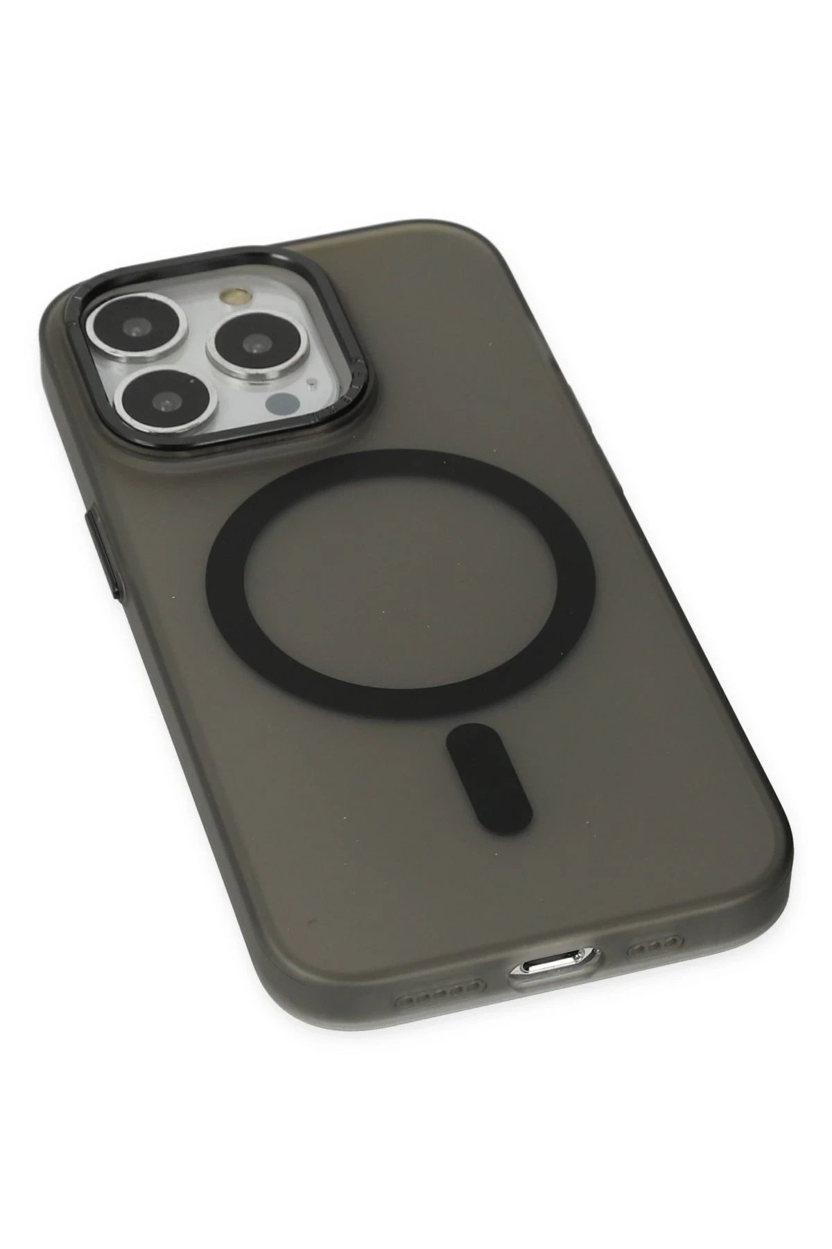 Newface iPhone 14 Pro Kılıf Lodos Magneticsafe Mat Kapak - Siyah