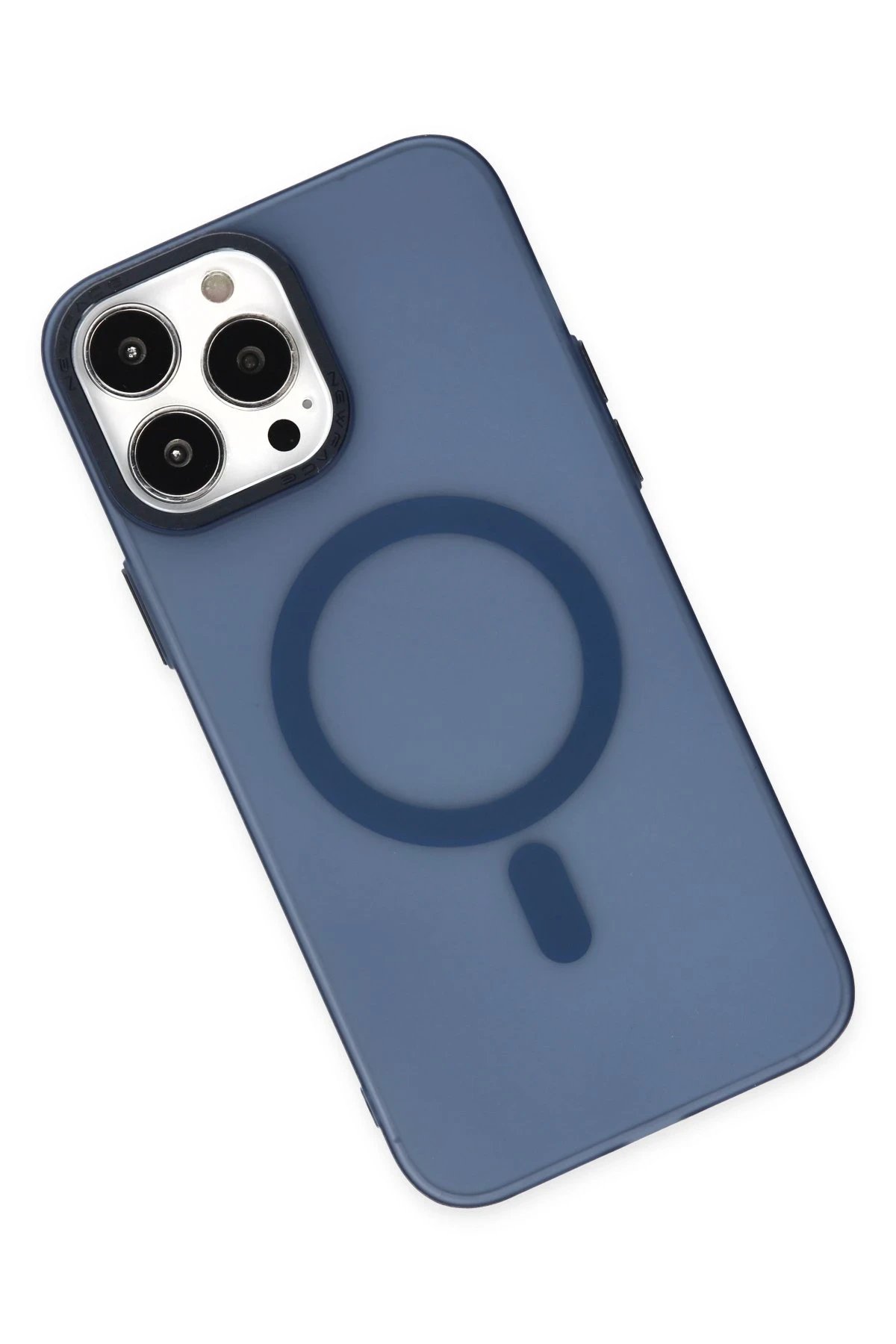 Newface iPhone 14 Pro Kılıf Lodos Magneticsafe Mat Kapak - Mavi