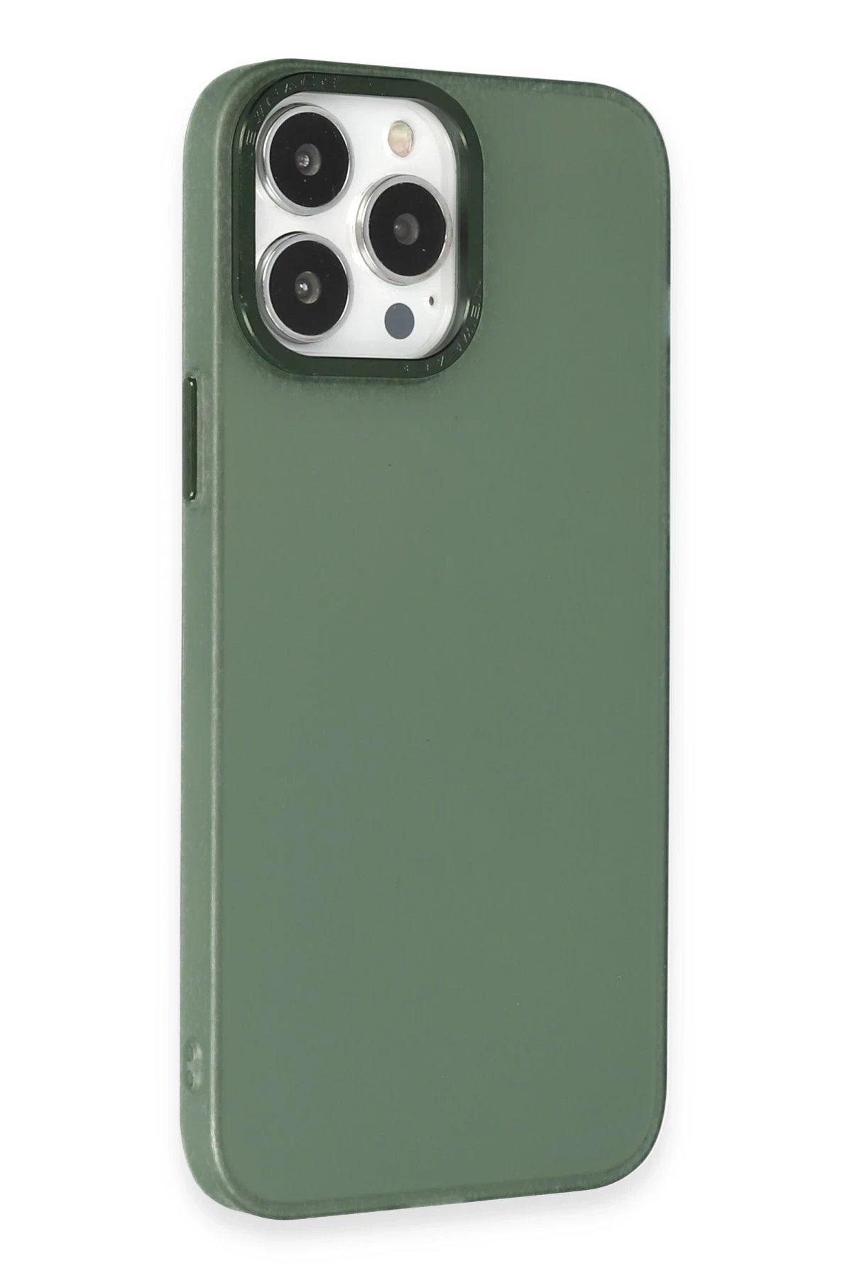 Newface iPhone 14 Pro Kılıf Modos Metal Kapak - Koyu Yeşil