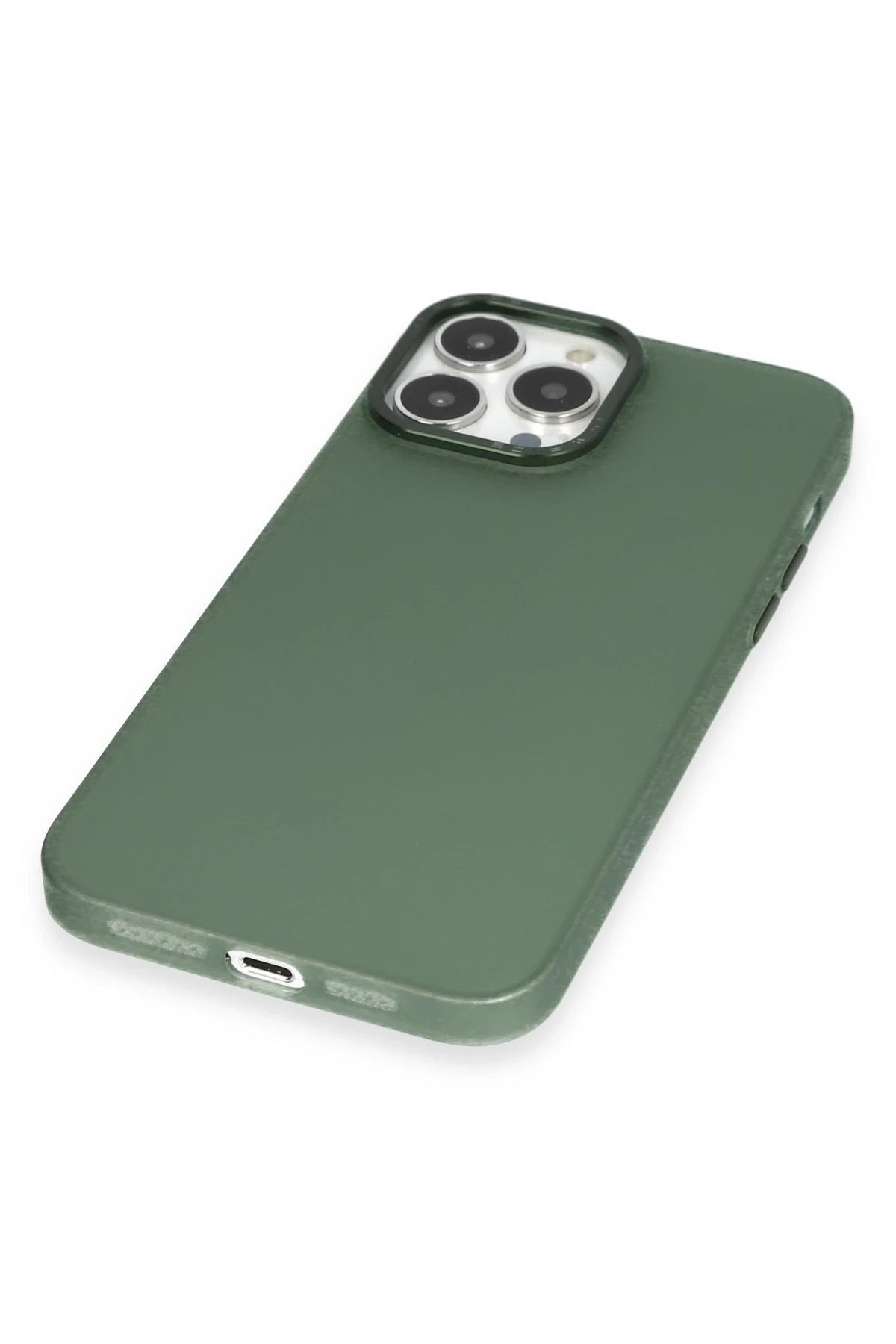 Newface iPhone 14 Pro Kılıf Modos Metal Kapak - Koyu Yeşil