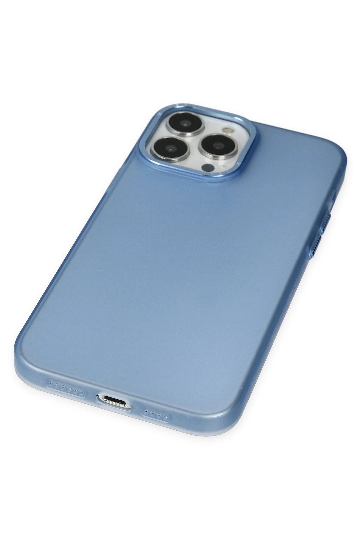 Newface iPhone 14 Pro Max Kılıf Modos Metal Kapak - Mavi