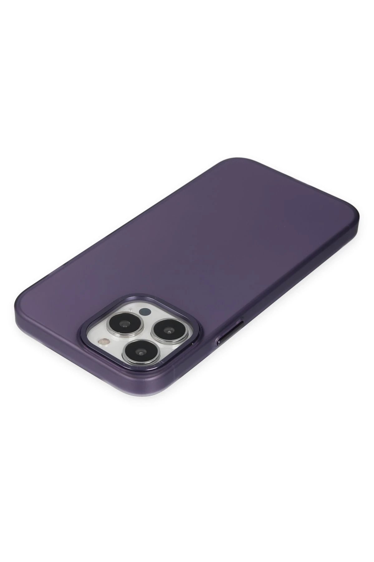 Newface iPhone 13 Pro Max Kılıf Modos Metal Kapak - Derin Mor