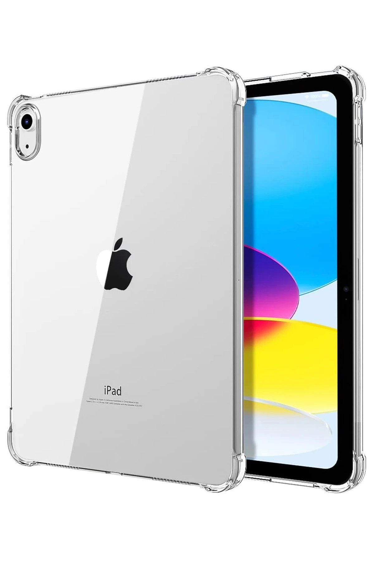 Newface iPad 2022 10.9 (10.nesil) Kılıf Anti Şeffaf Tablet Silikon - Şeffaf